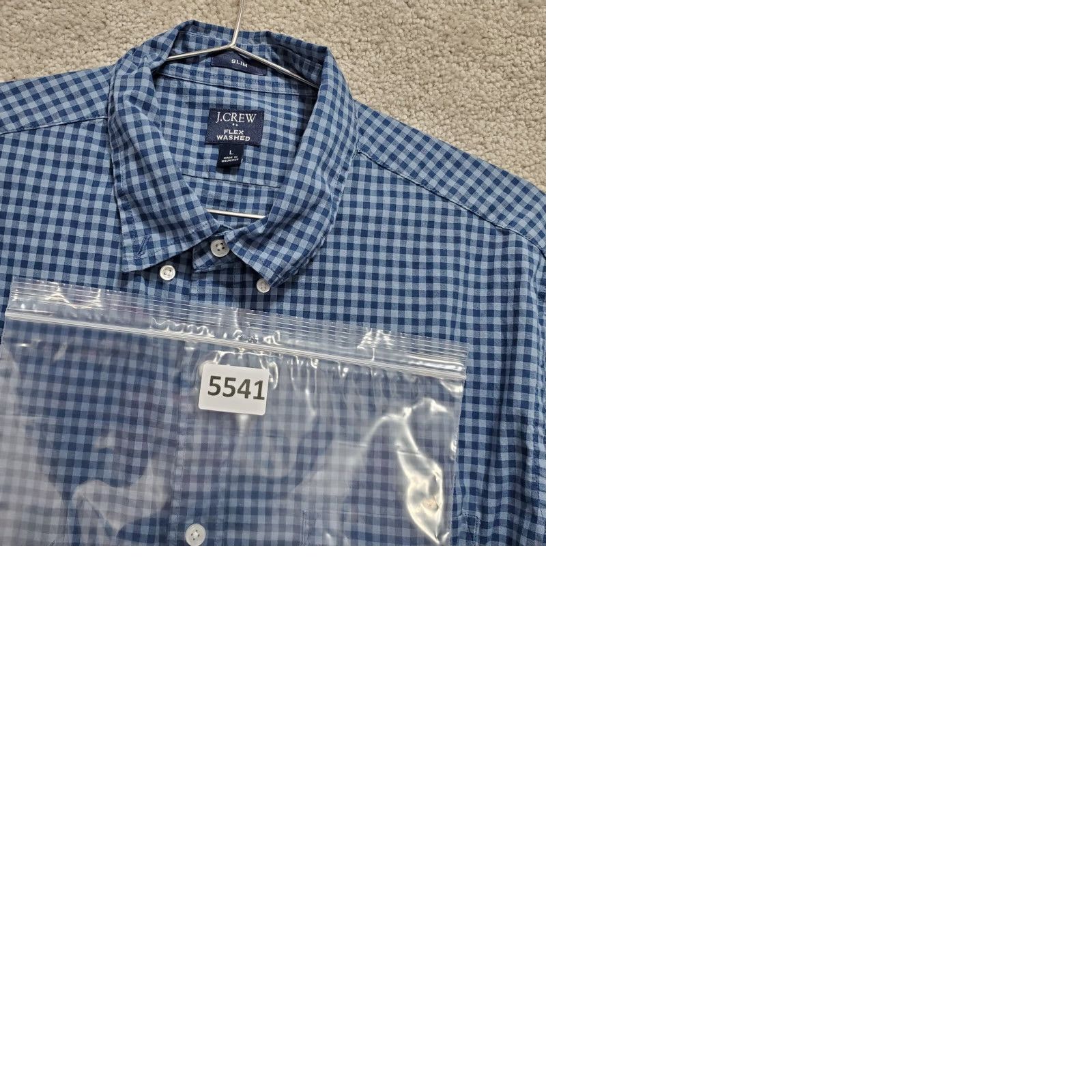 J.Crew J.Crew Shirt Men's Large Blue Plaid Stretch Flex Washed Long Sleeve Button-Down Size US L / EU 52-54 / 3 - 10 Thumbnail