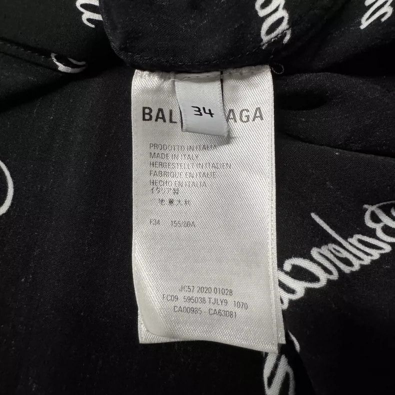 Balenciaga Balenciaga size 34 Black and white full printed short slee Size XS / US 0-2 / IT 36-38 - 3 Thumbnail