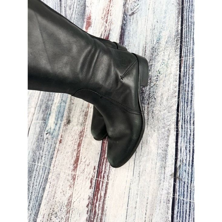 Franco Sarto Franco Sarto Black Knee High Leather Boots “Cristo” Wide Sha Size US 9.5 / IT 39.5 - 4 Thumbnail