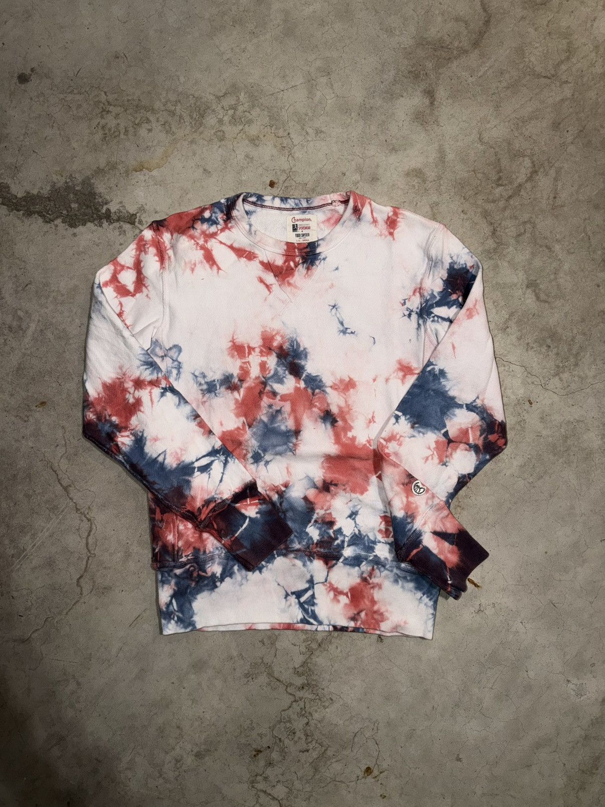 Champion × Todd Snyder Champion x Todd Snyder Red White Blue Tie-Dye Crewneck Size US S / EU 44-46 / 1 - 1 Thumbnail