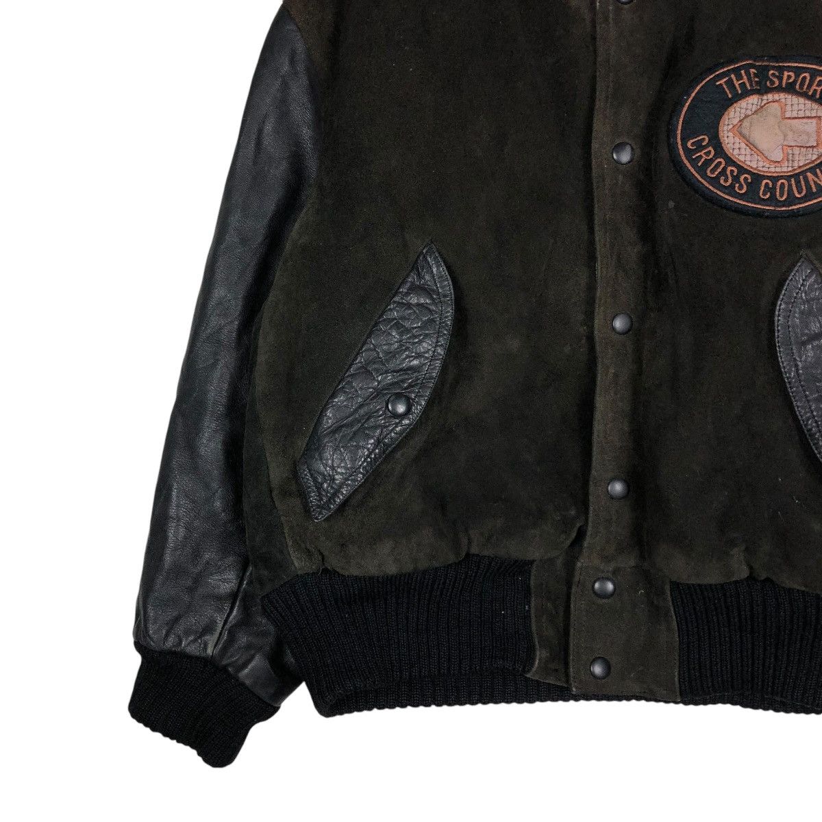 Japanese Brand 🔥VINTAGE BOMBER JACKET LEATHER CROSS COUNTRY ISSEY MIYAKE Size US M / EU 48-50 / 2 - 6 Thumbnail