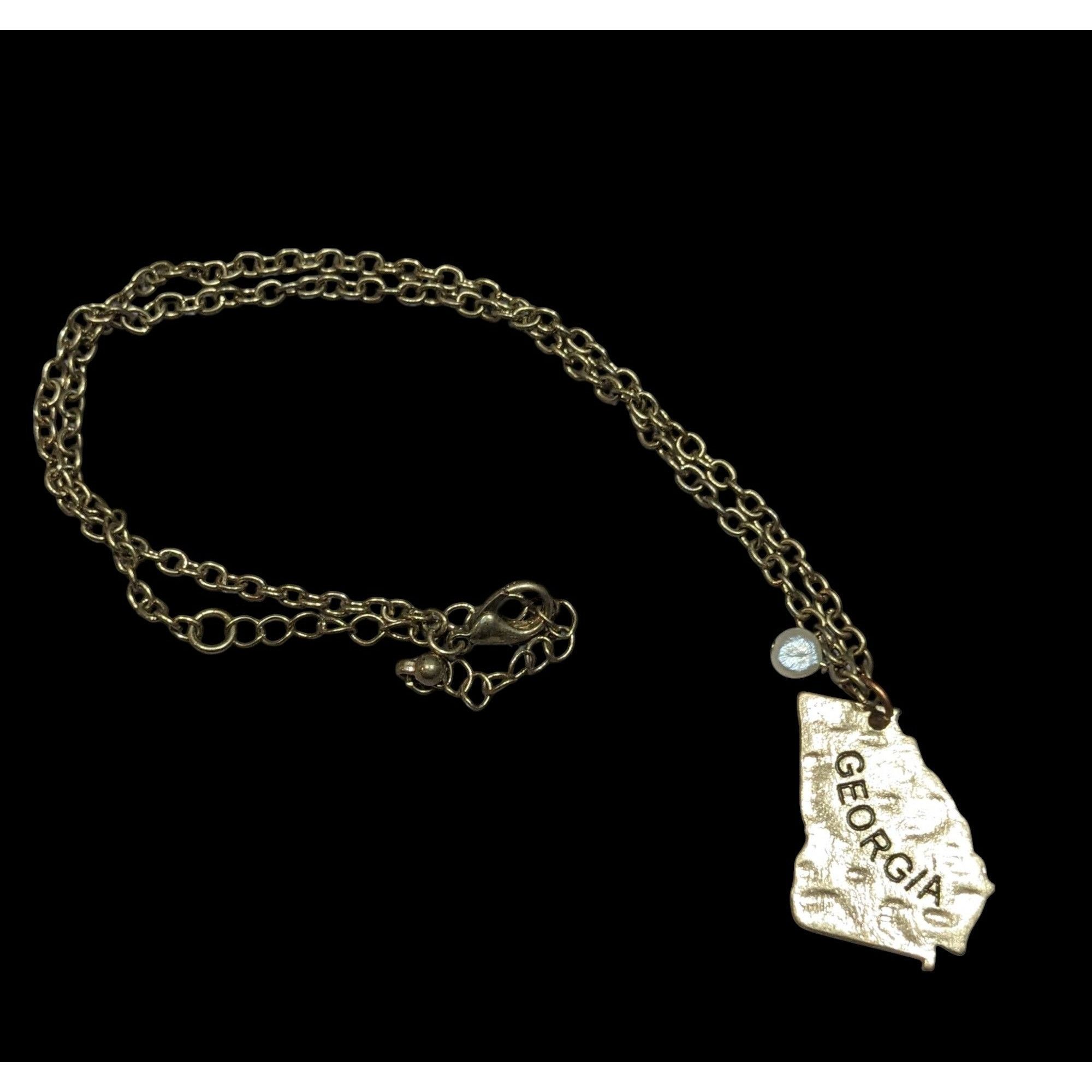 Other Souvenir Georgia State Shaped Gold Tone Pendant Necklace Size ONE SIZE - 1 Thumbnail