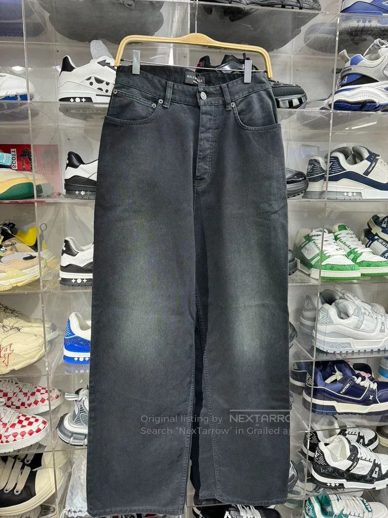 Balenciaga Balenciaga 23 Black Baggy Wide-Leg Jeans. Size US 26 / EU 42 - 1 Thumbnail