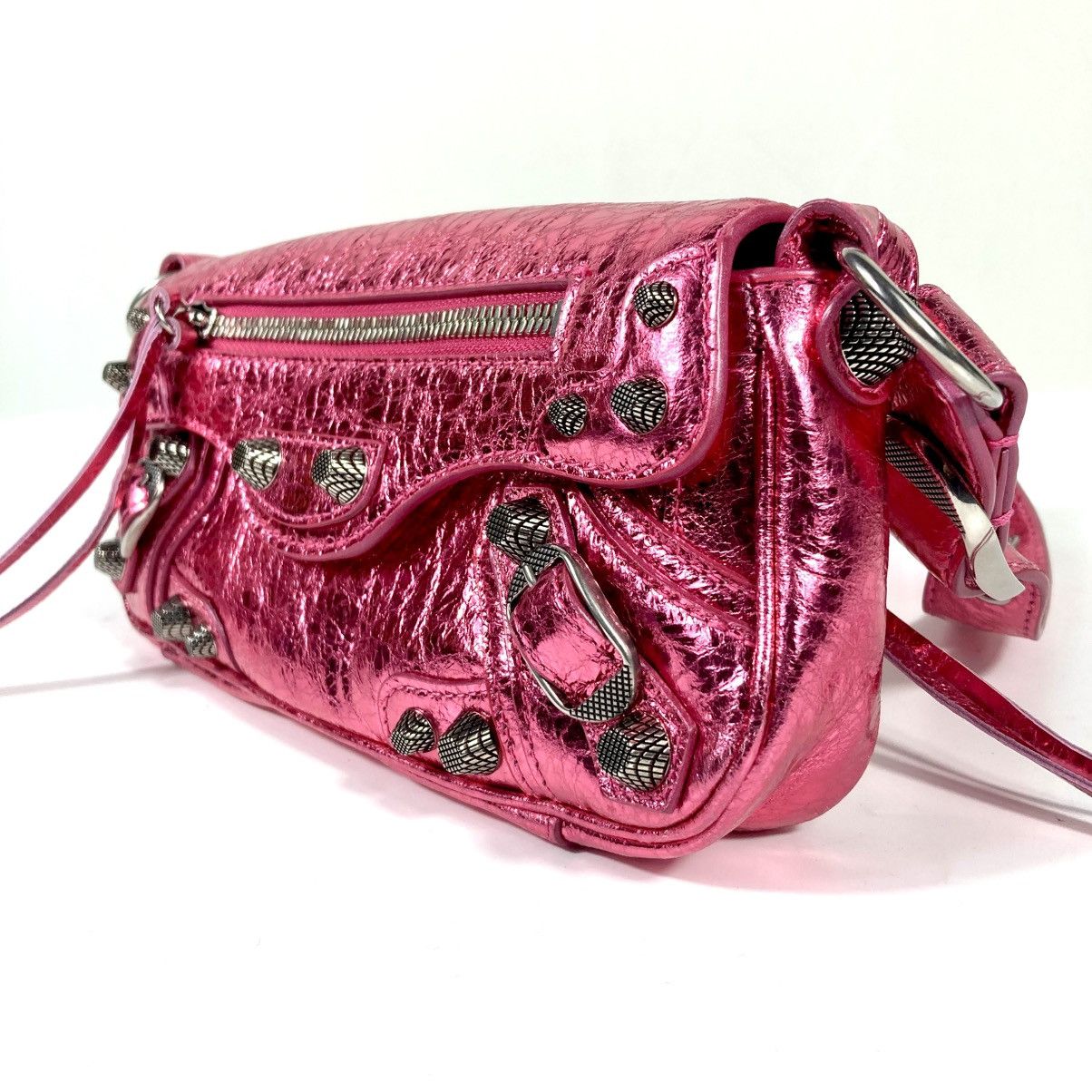 Balenciaga Balenciaga XSmall Le Cagole Metallic Leather Shoulder Bag Size ONE SIZE - 10 Thumbnail