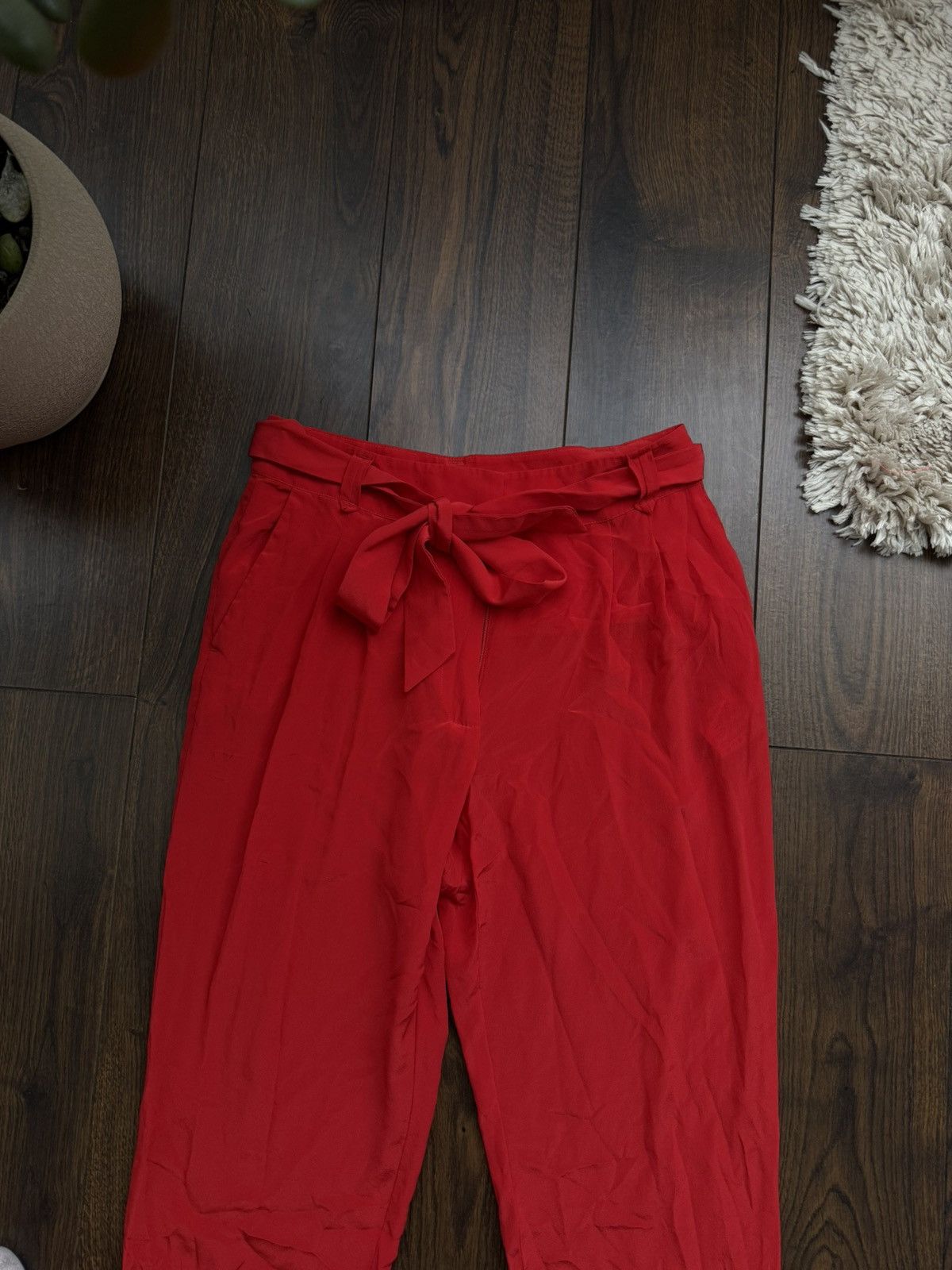 Sezane Sezane Wide Leg Trouser Pant Red High Waisted Women's Size 26" / US 2 / IT 38 - 3 Thumbnail