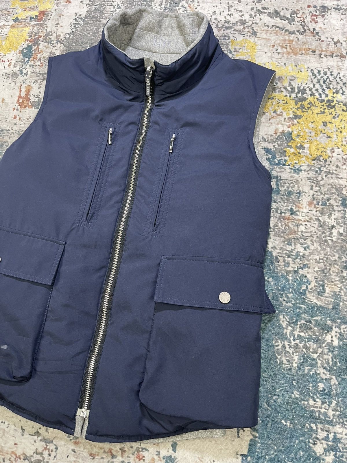 DAKS Daks Reversible Feather Down Wool Nylon Vest Size US M / EU 48-50 / 2 - 4 Thumbnail