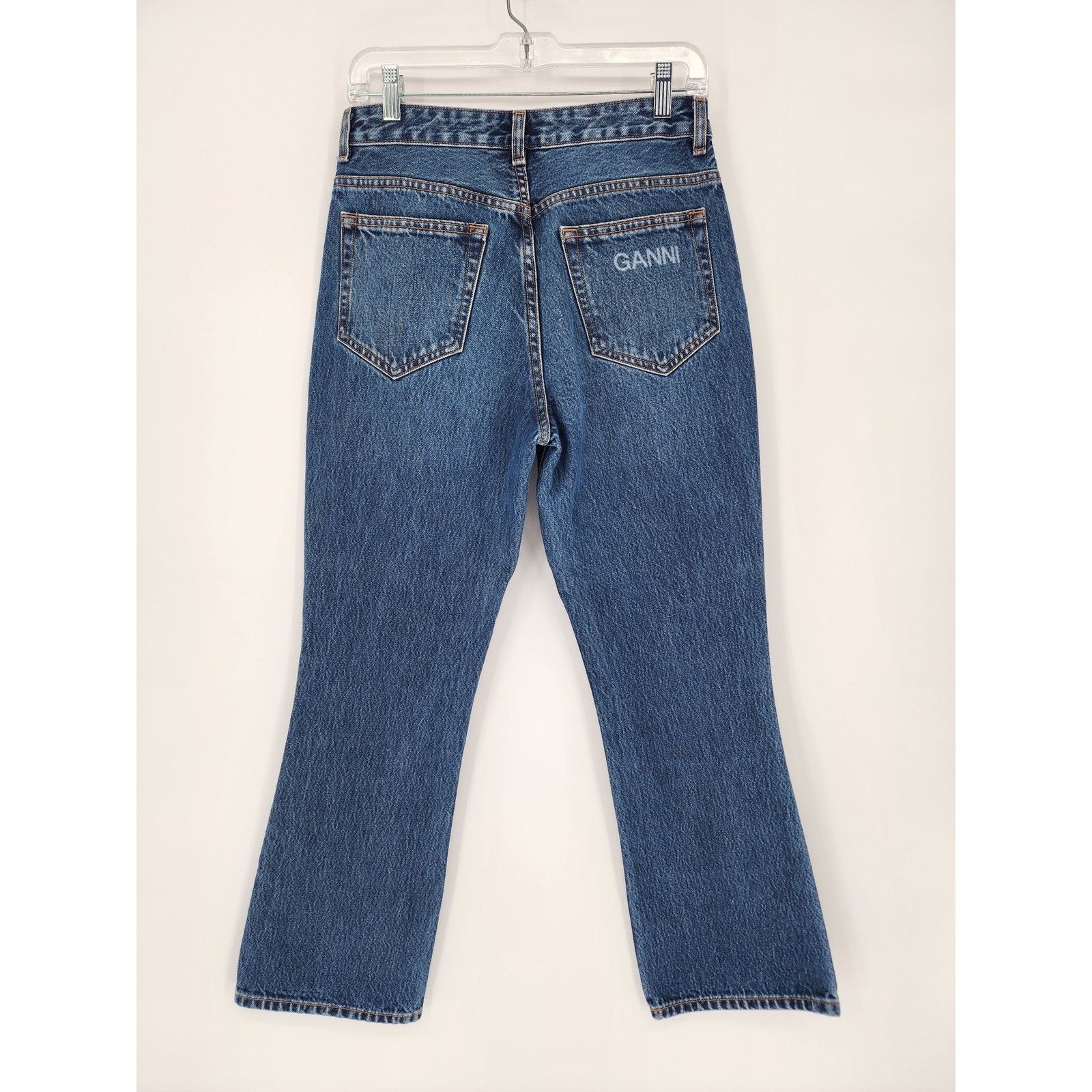 Ganni Ganni Dark Indigo Heavy Denim Straight Leg Jeans Size 28 Size 28" / US 6 / IT 42 - 12 Thumbnail