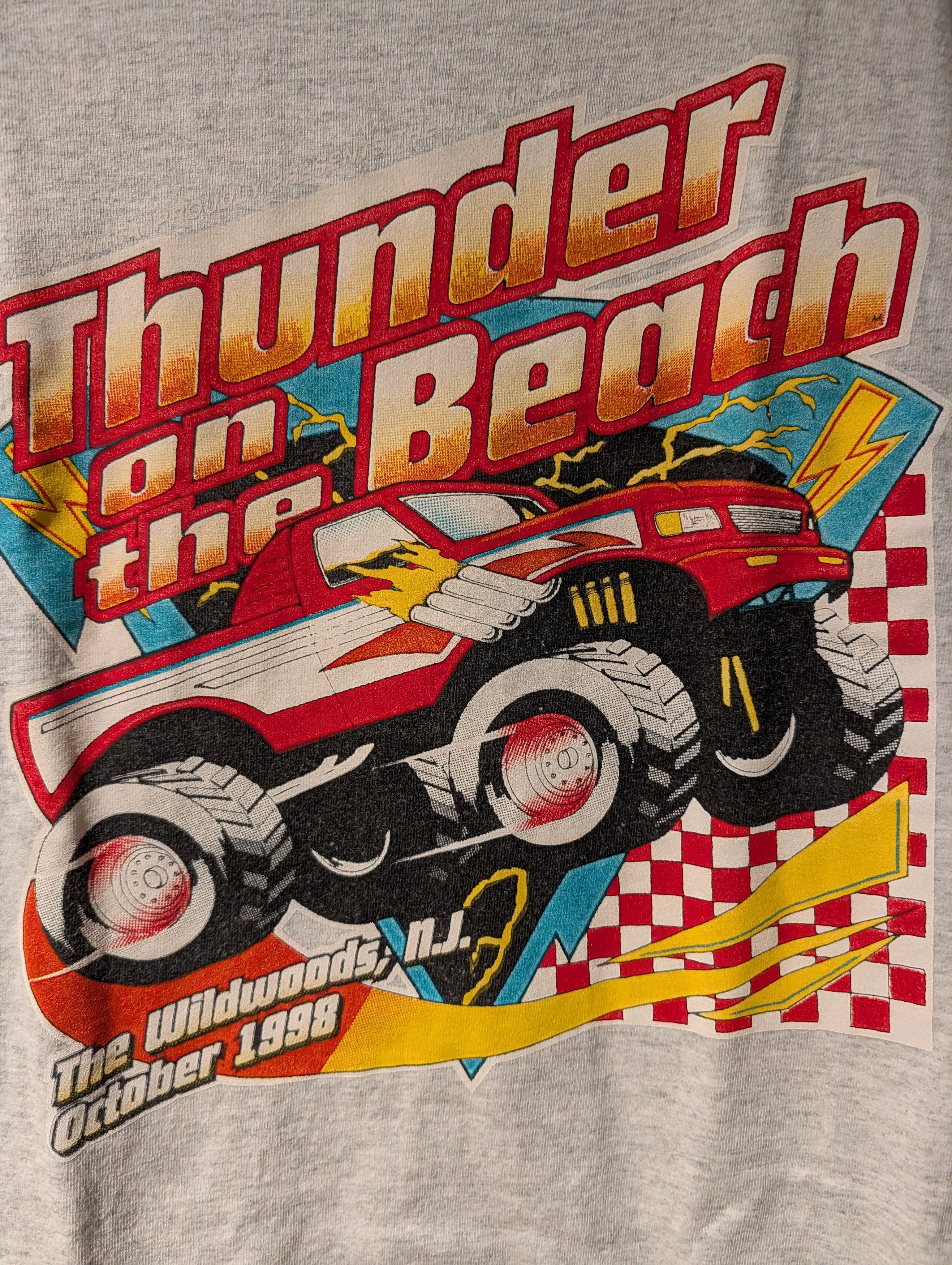 NASCAR Vintage 1998 Thunder on the Beach The Wildwoods T-Shirt Size US XL / EU 56 / 4 - 2 Thumbnail