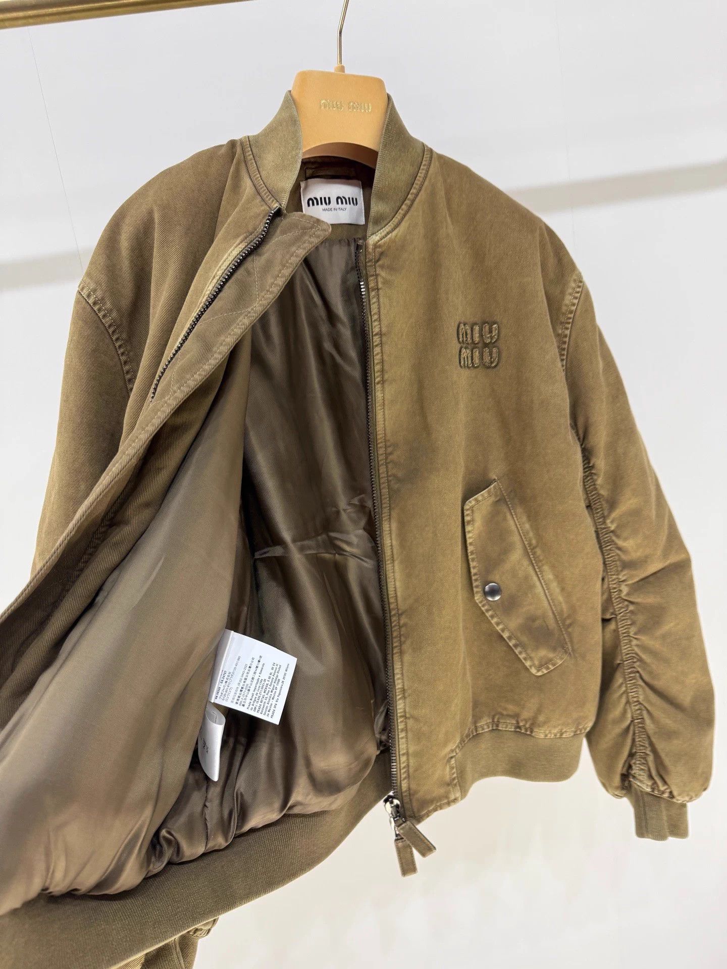 Miu Miu MIUMIU Women's 25SS Distressed Cotton Jacket 38 Size S / US 4 / IT 40 - 3 Thumbnail