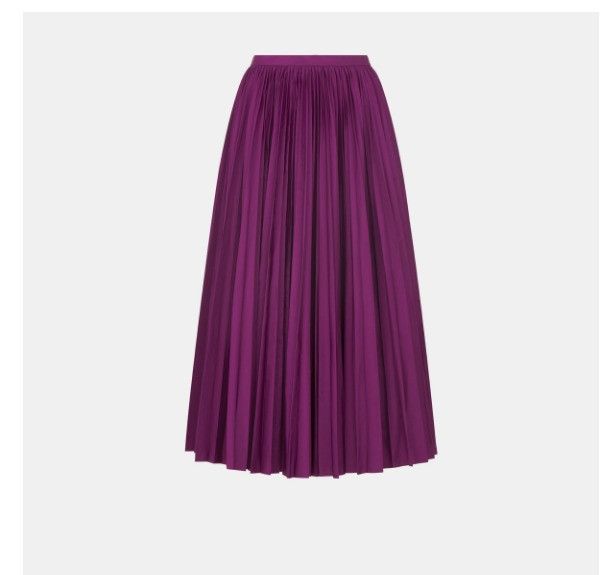 Dior o1w1db10325 411J19A Pleated Midi Skirt in Mulberry Size 30" / US 8 / IT 44 - 1 Preview
