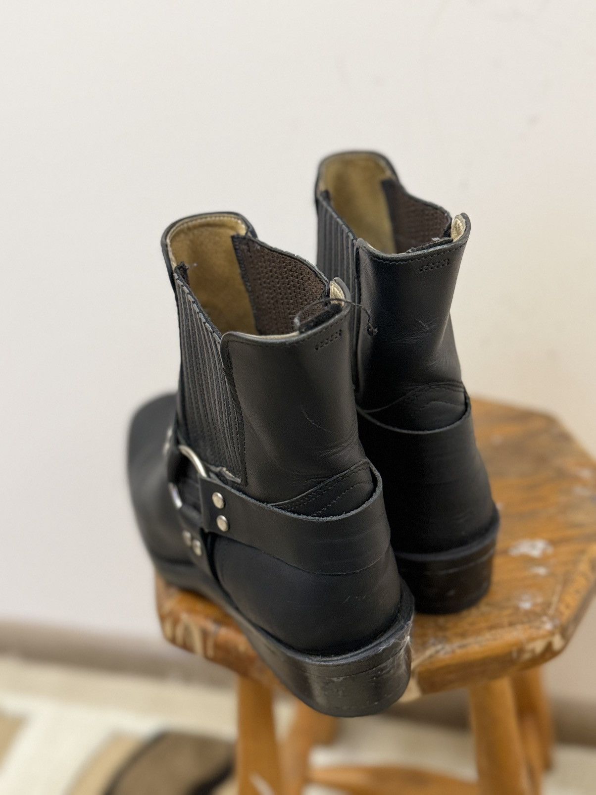 Vintage VTG Avant-Garde Cowboy Western Leather Hype Ankle Zip Boots Size US 10 / EU 43 - 11 Thumbnail