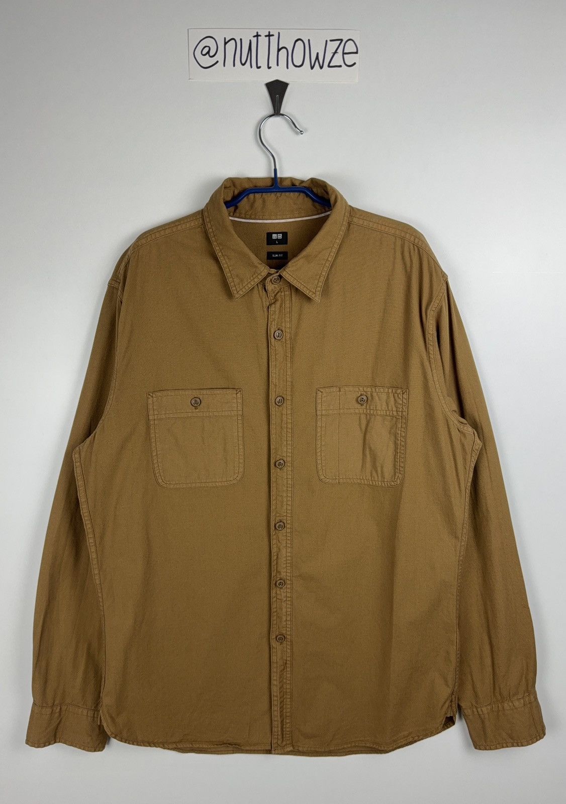 Japanese Brand Uniqlo 100% Cotton Slim Fit Button Up Long Sleeve Shirt Size US L / EU 52-54 / 3 - 1 Thumbnail