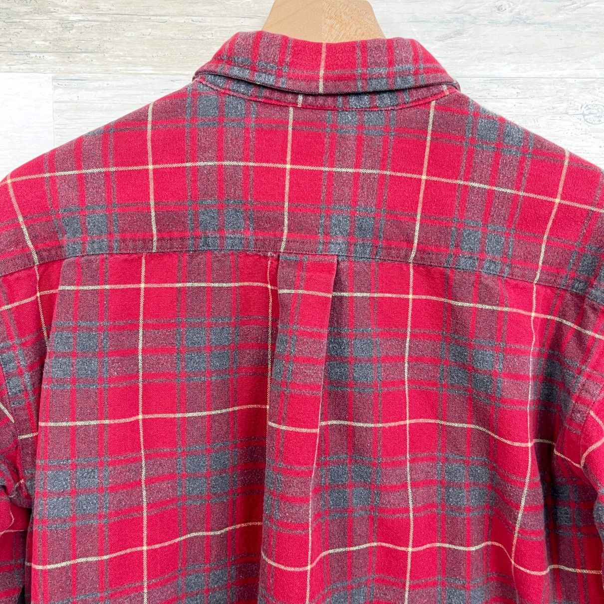 L.L. Bean LL Bean Plaid Flannel Button Front Shirt Red 90s Mens L Tall Size US L / EU 52-54 / 3 - 4 Thumbnail