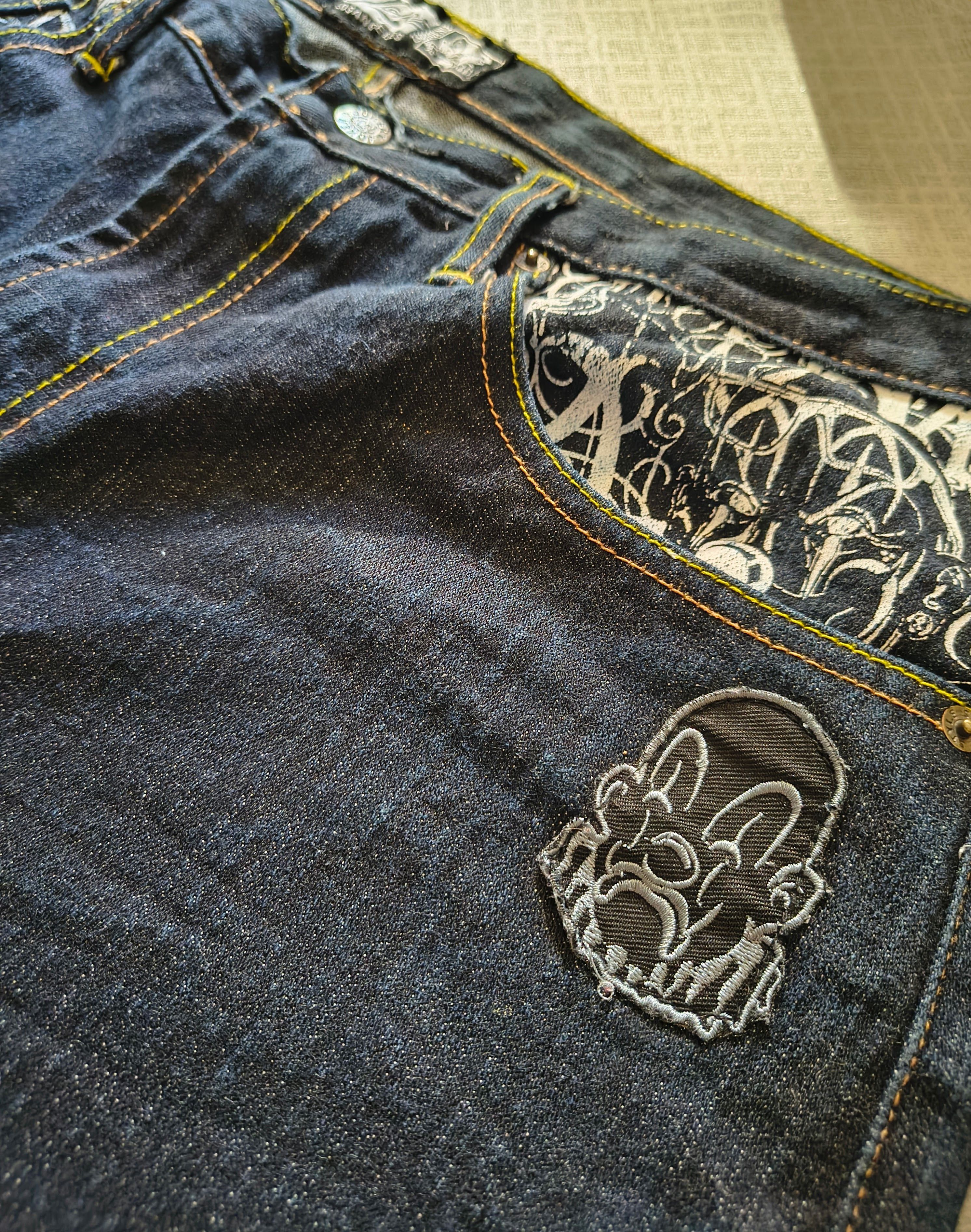 Other Vintage Joker Brand "Lost Angel" Baggy Denim Jeans Size US 38 / EU 54 - 3 Thumbnail