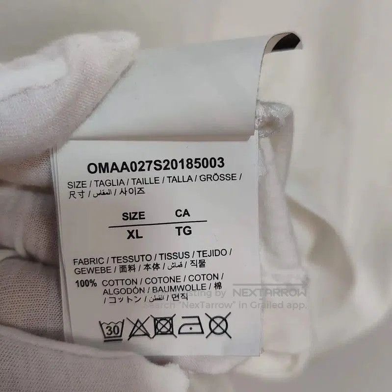 Off-White Off-White White Cotton Men's T-Shirt Size XL . Size US XL / EU 56 / 4 - 4 Thumbnail
