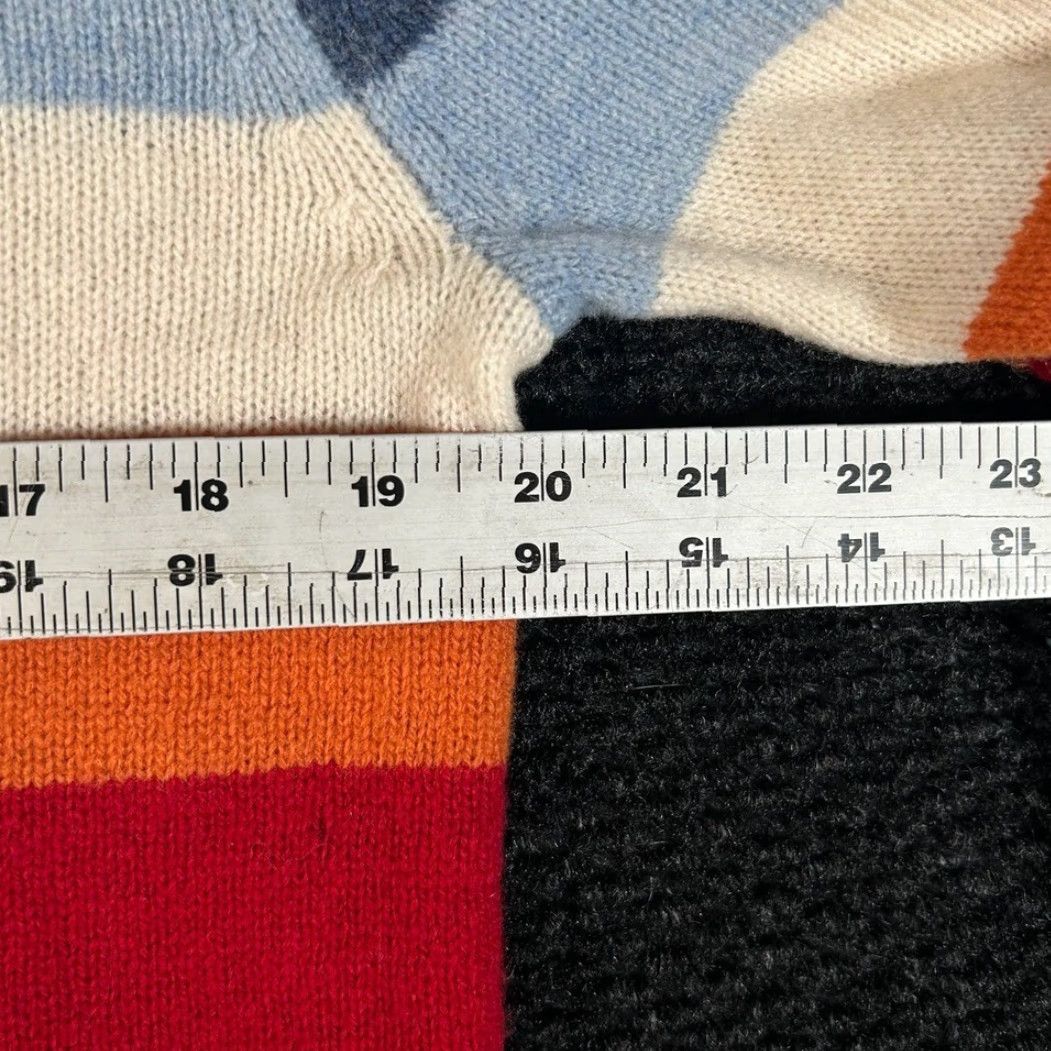 Rainbow Field Gear FG 100% Lambswool Multicolor Rainbow V-Neck Sweater Women M Red Pullover Womens Size M Size M / US 6-8 / IT 42-44 - 6 Thumbnail