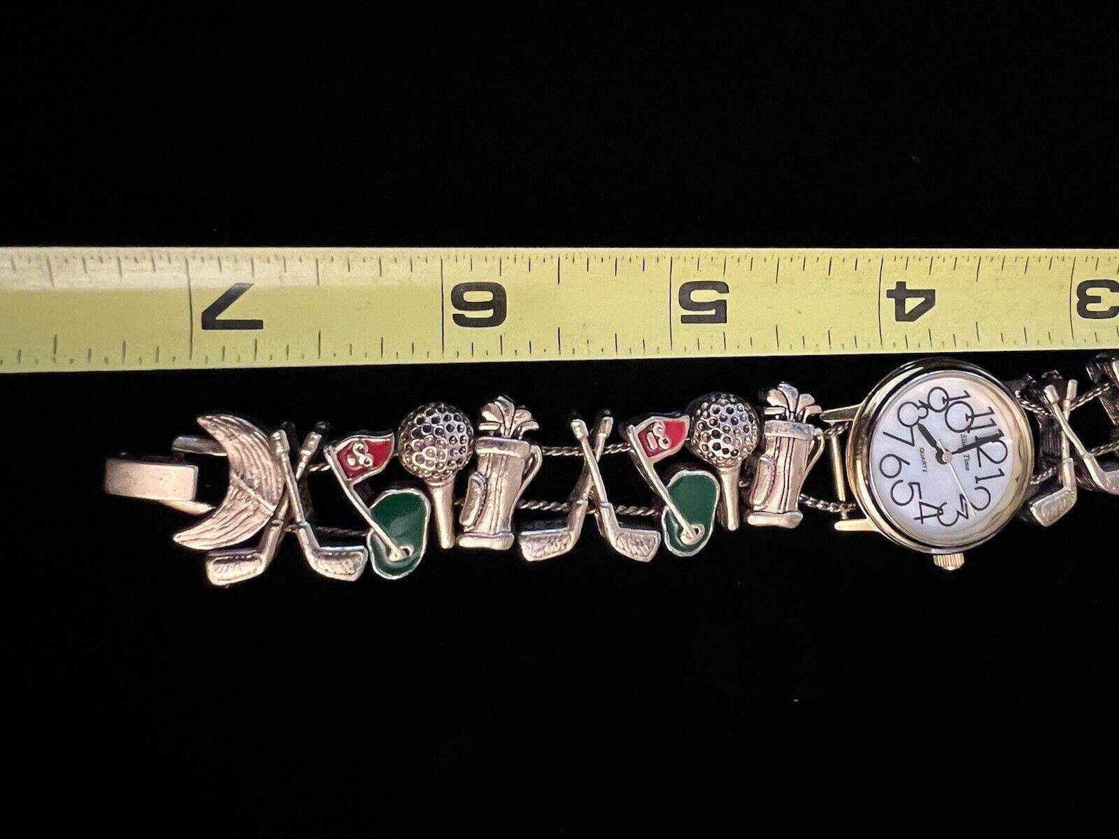 Designer Vintage Slide Time Golf Ladies Watch New Battery Size ONE SIZE - 5 Thumbnail