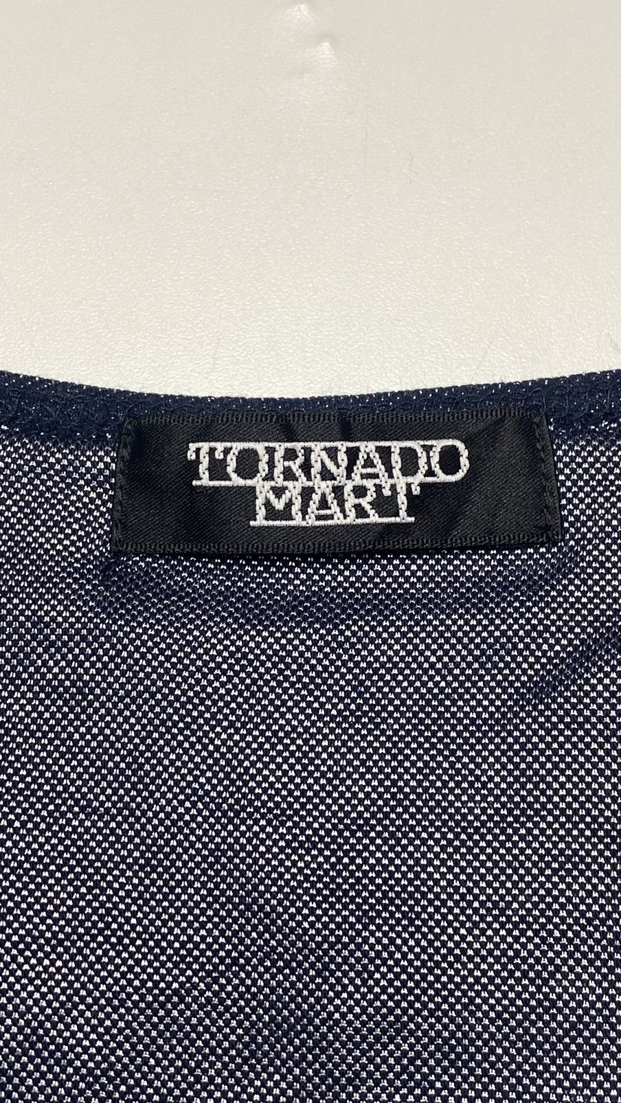PPFM 2000s Tornado Mart - Iridescent Blue Silver V Neck T-Shirt Size US M / EU 48-50 / 2 - 3 Thumbnail
