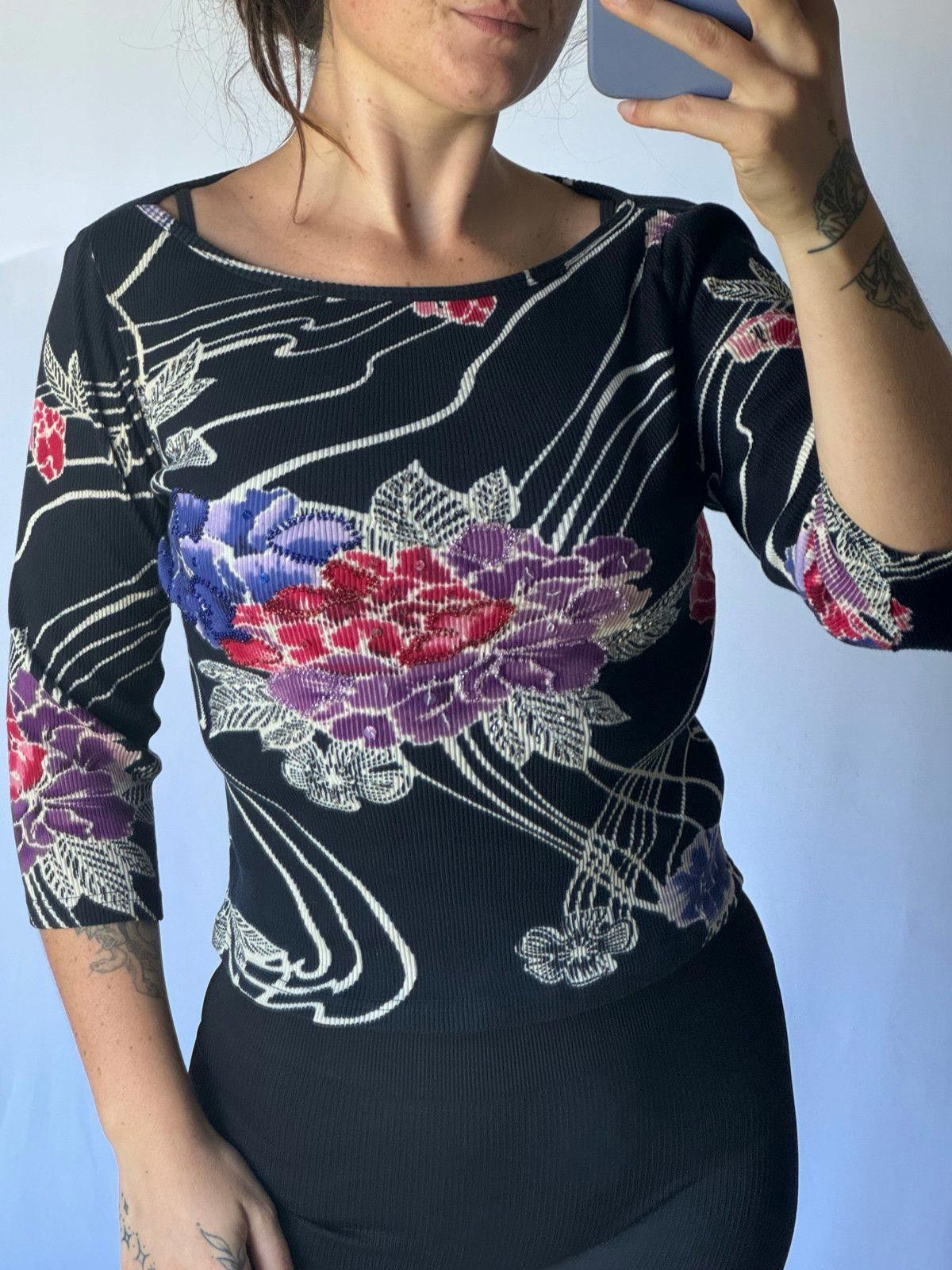 Designer Chaudry Sports 1/4 sleeve floral Size M / US 6-8 / IT 42-44 - 2 Thumbnail