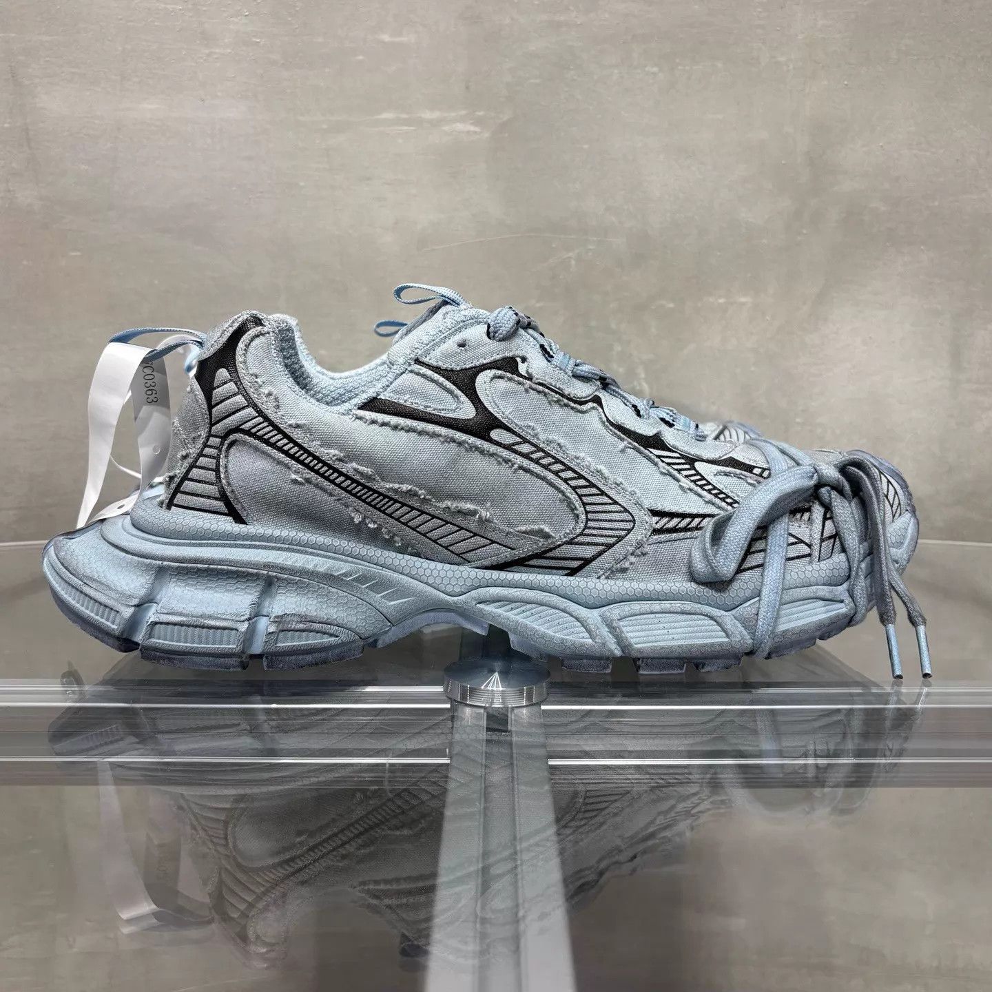 Balenciaga Balenciaga 3XL Distressed Smog Blue Dad Shoe 44 new Size US 11 / EU 44 - 4 Thumbnail
