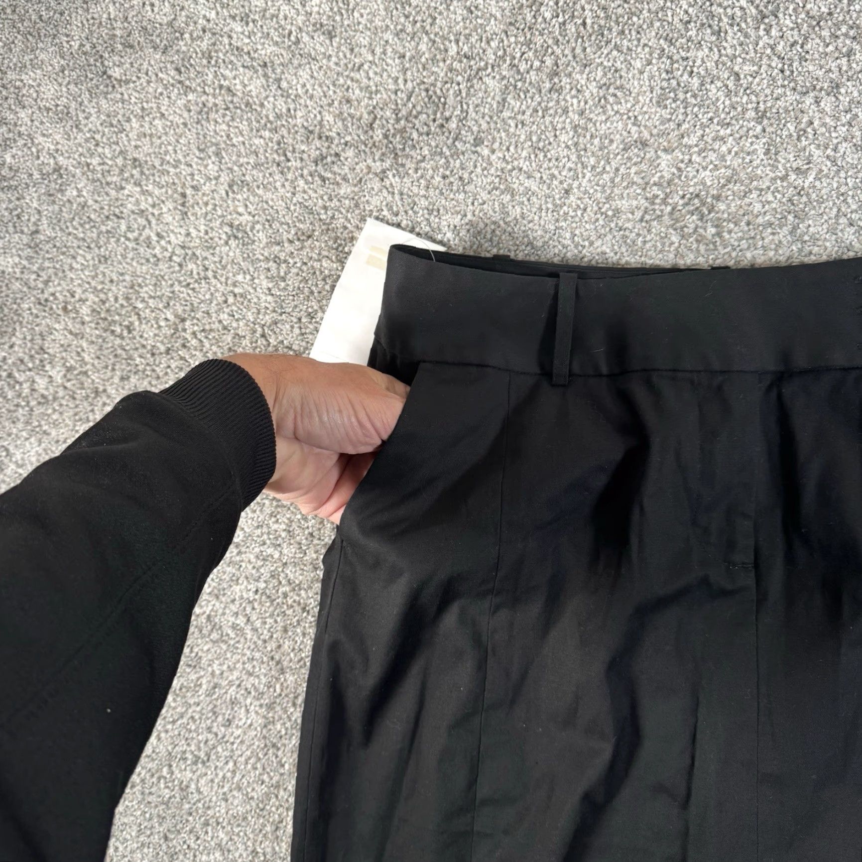 Vintage Argyle Black Pencil Skirt Size 8 Women Knee Length Office Chic Preppy Casual Business Straight & Pencil Size 30" / US 8 / IT 44 - 3 Thumbnail
