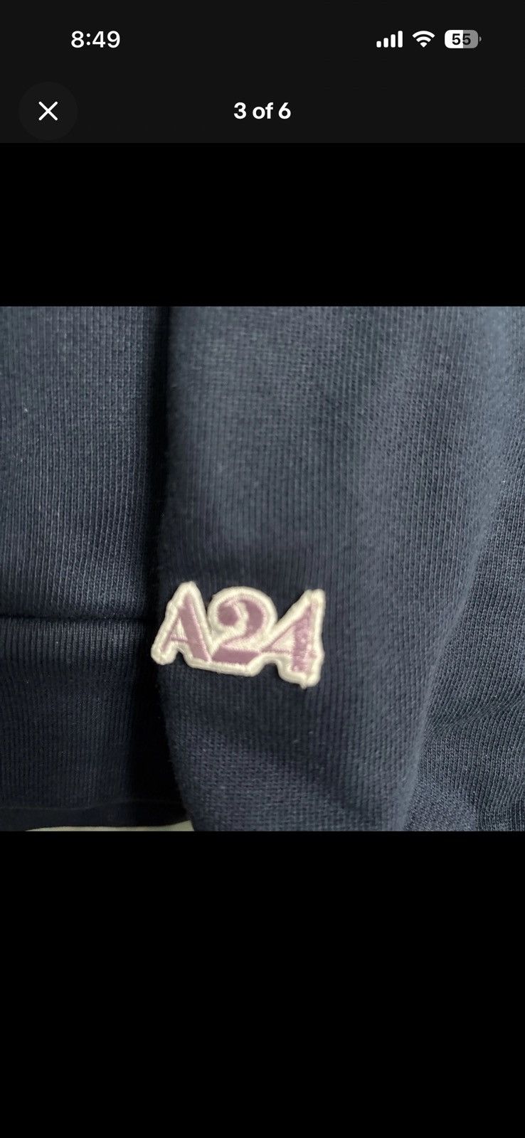 A24 A24 Logo Hoodie Medium Navy – Flower Dot Graphic Pullover Size US M / EU 48-50 / 2 - 3 Thumbnail