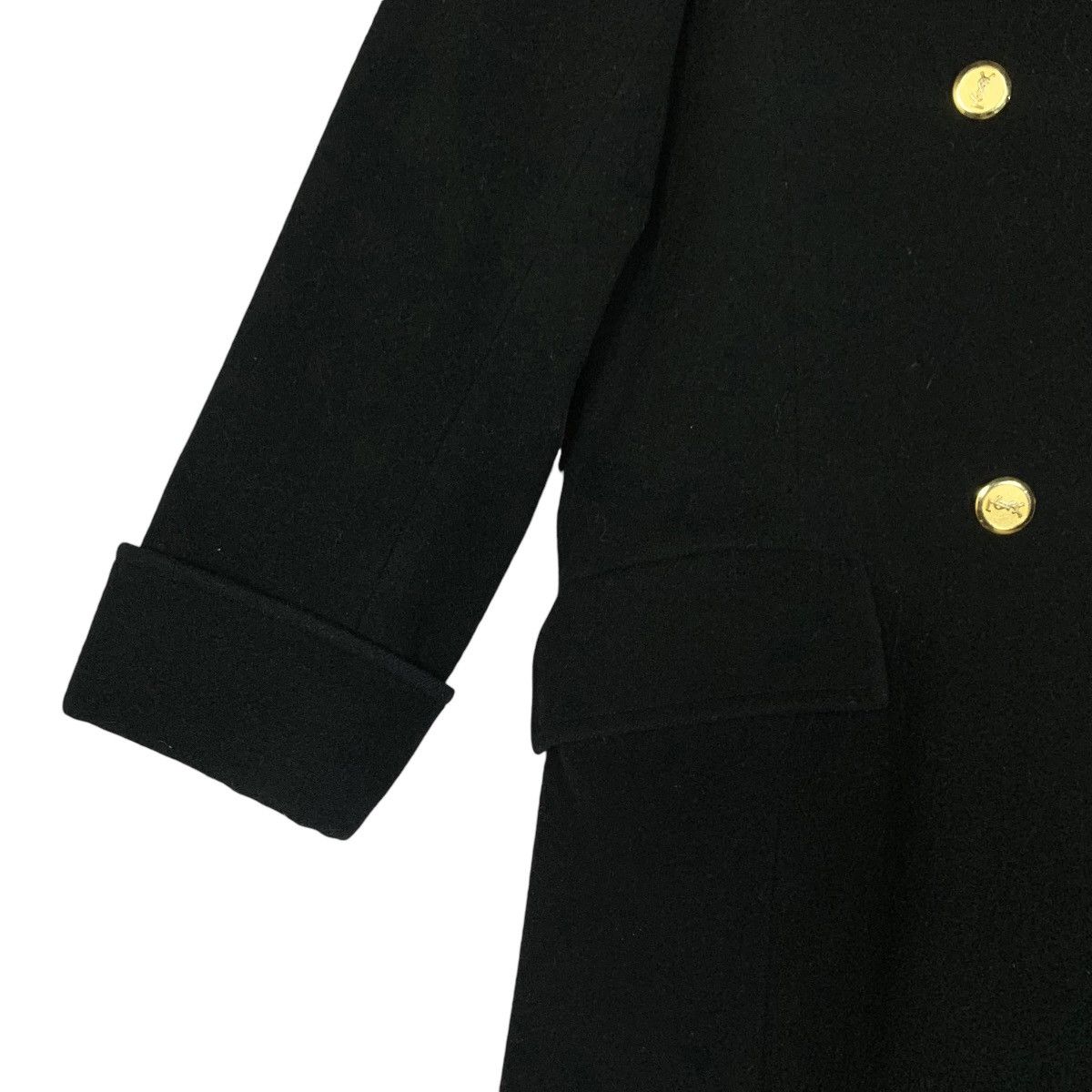 Yves Saint Laurent Luxury Yves Saint Lauren Wool Double Breasted Coat Size S Size S / US 4 / IT 40 - 5 Thumbnail
