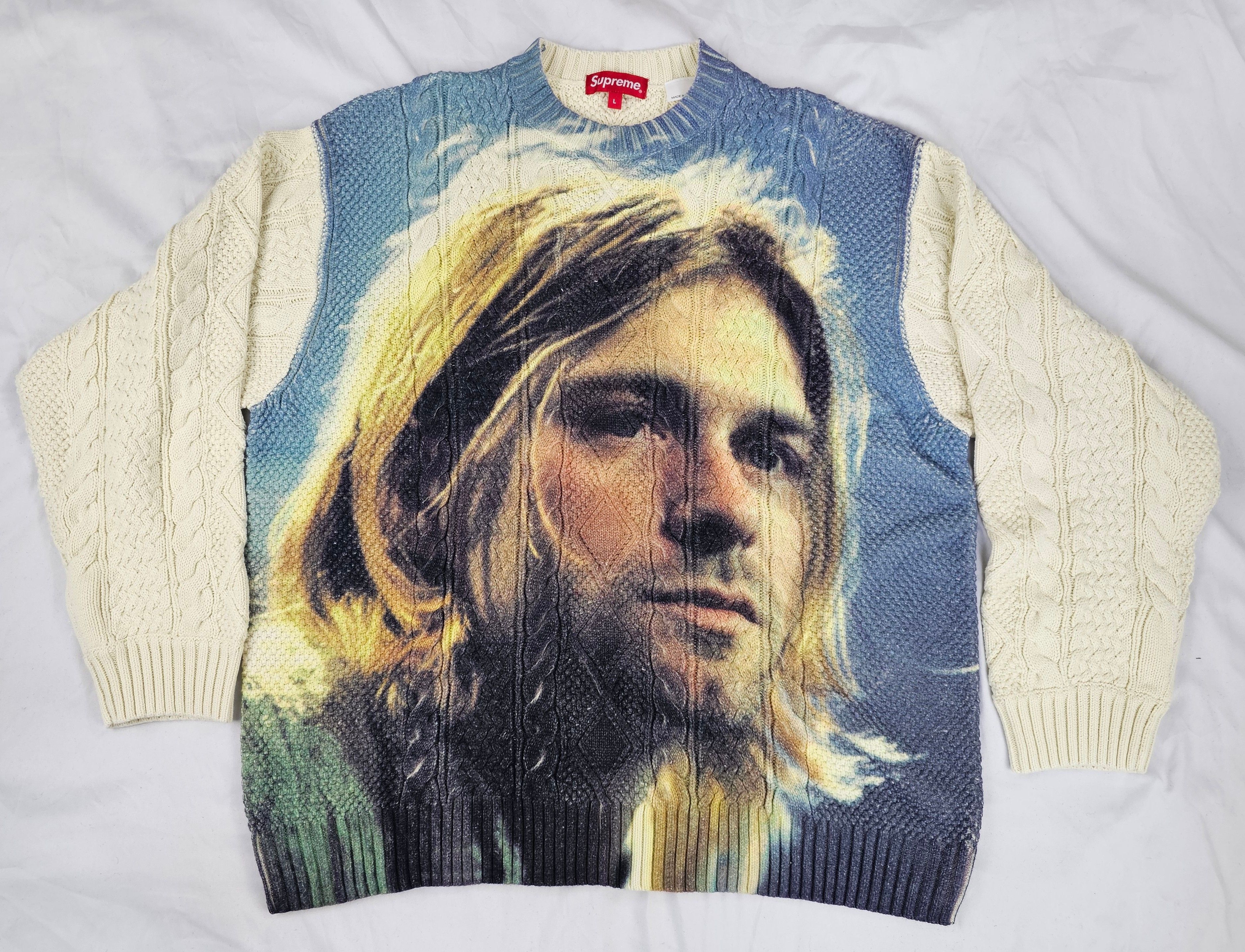 Supreme Supreme Kurt Cobain Sweater Men's Size Large SS23 White 