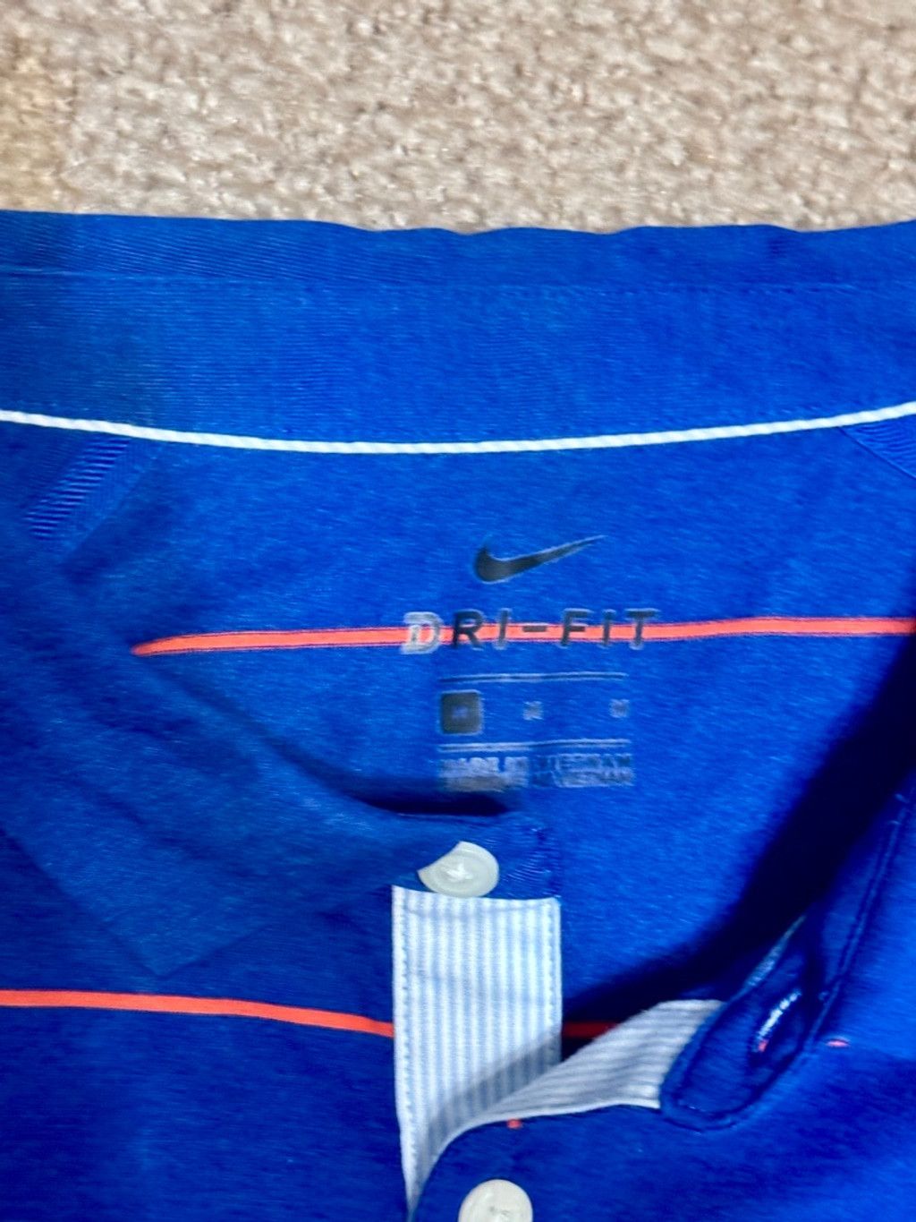 Nike Mens Ocean Blue Golf Dri-Fit Shirt Sz-M “Cuscowilla” Club Size US M / EU 48-50 / 2 - 3 Thumbnail