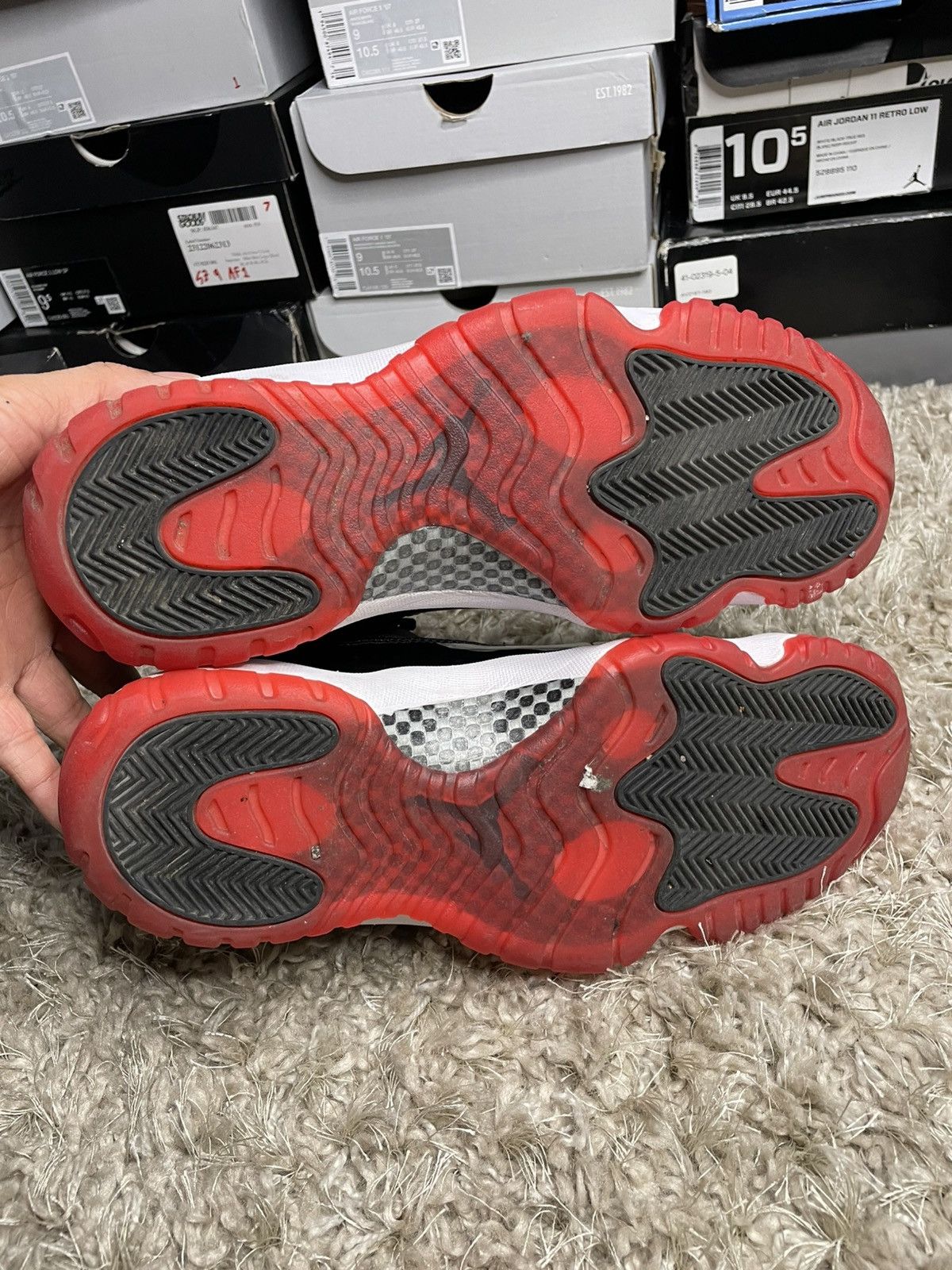 Jordan Brand Jordan 11 Low Bred 2015 Size US 10 / EU 43 - 8 Thumbnail