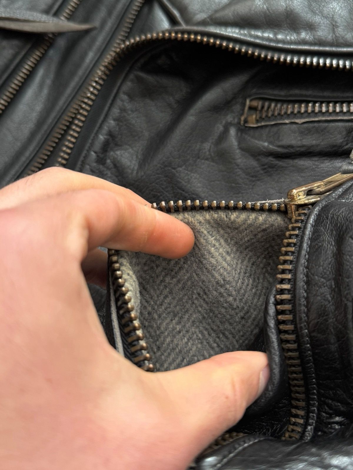 Bill Wall Leather GRAIL 1980’s Armored Brass and Stringray Oversized Leather Size US XL / EU 56 / 4 - 21 Thumbnail