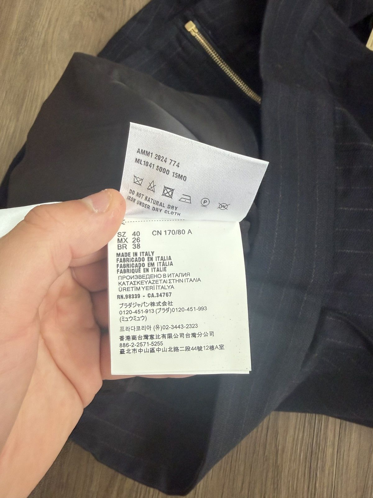 Miu Miu Miu Miu Pinstripe zip up Size US M / EU 48-50 / 2 - 4 Thumbnail