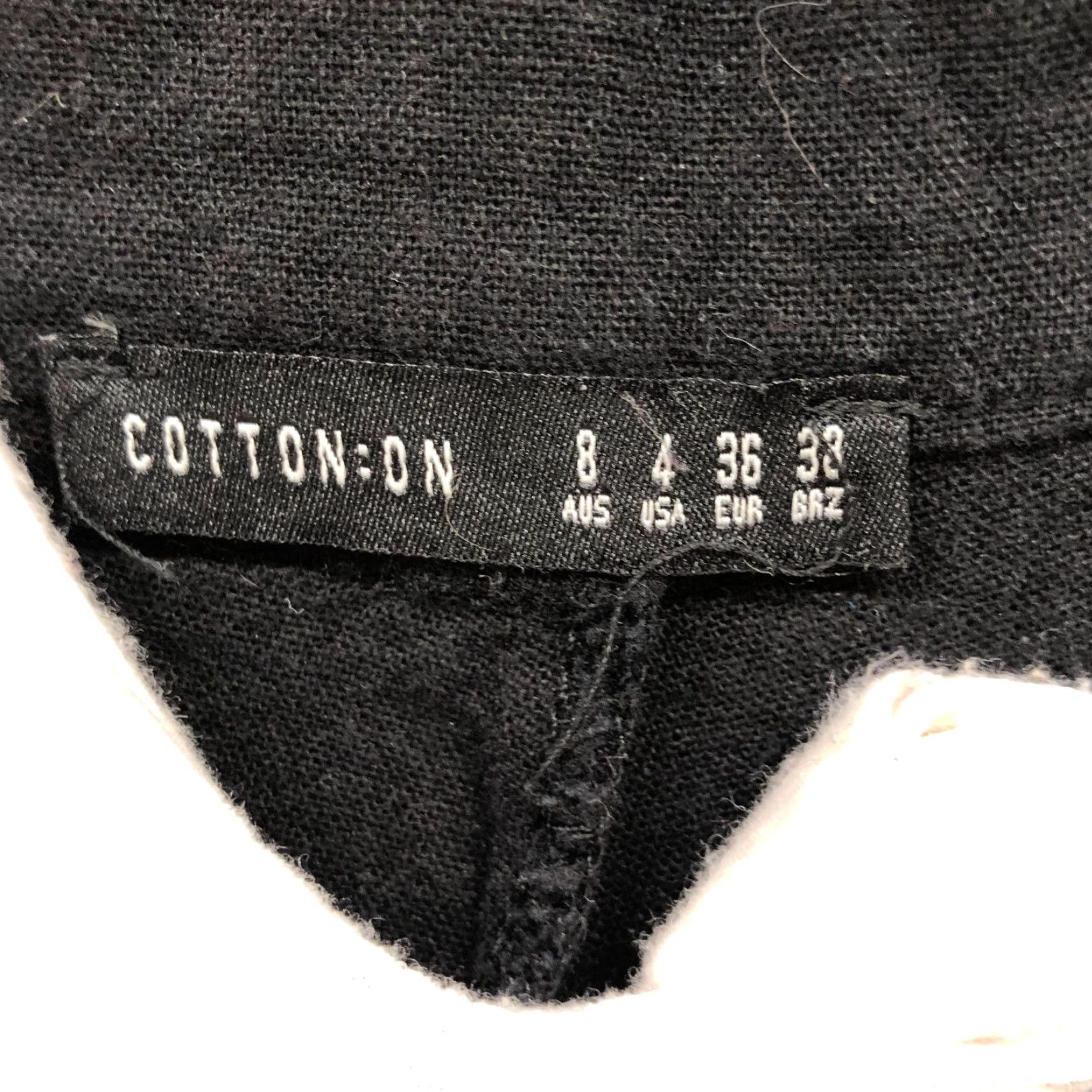 Cotton On VINTAGE Cotton On Womens Chino Shorts Size 4 Black Linen Blend High Waisted Pleated Front Casual Summer Size 27" / US 4 / IT 40 - 7 Thumbnail