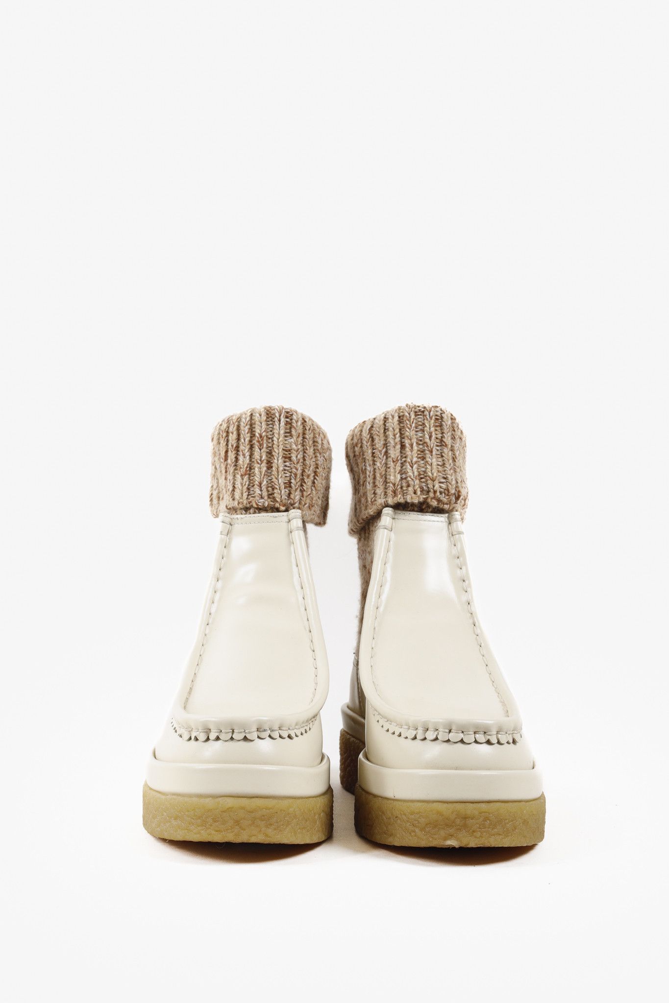 Chloe Chloe Beige Jamie Sock Boots Size US 7.5 / IT 37.5 - 2 Thumbnail