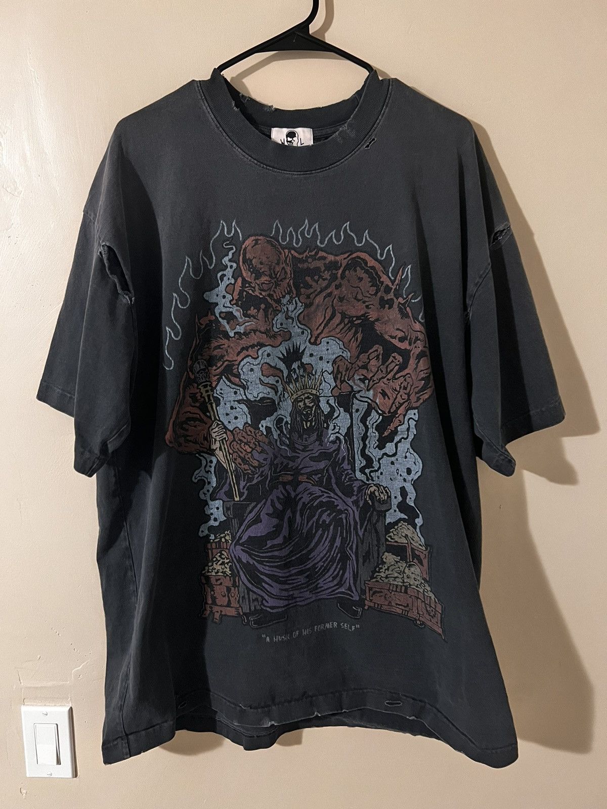 image of Warren Lotas "the King" Tee in Grey, Men's (Size 2XL)