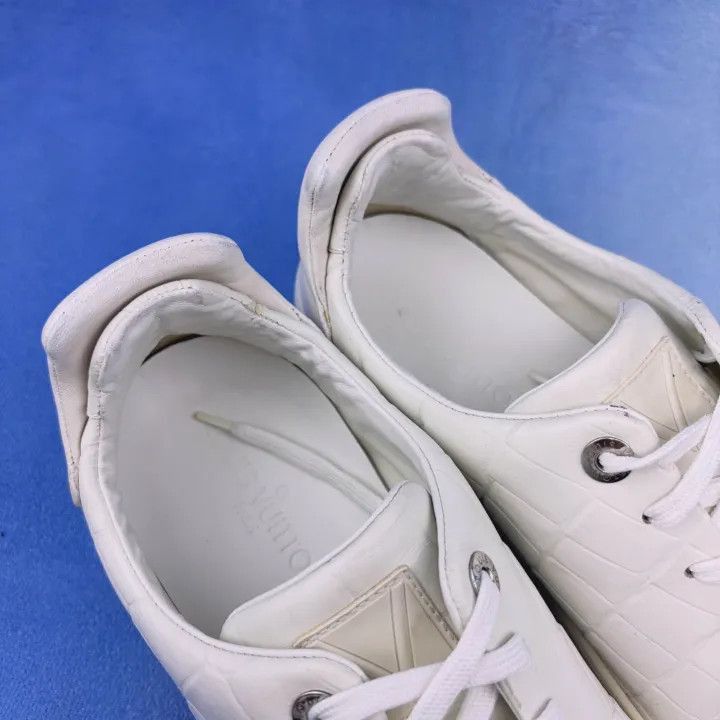 Louis Vuitton Louis Vuitton White Crocodile Skin Casual Sneakers -2508 Size US 8 / EU 41 - 8 Thumbnail