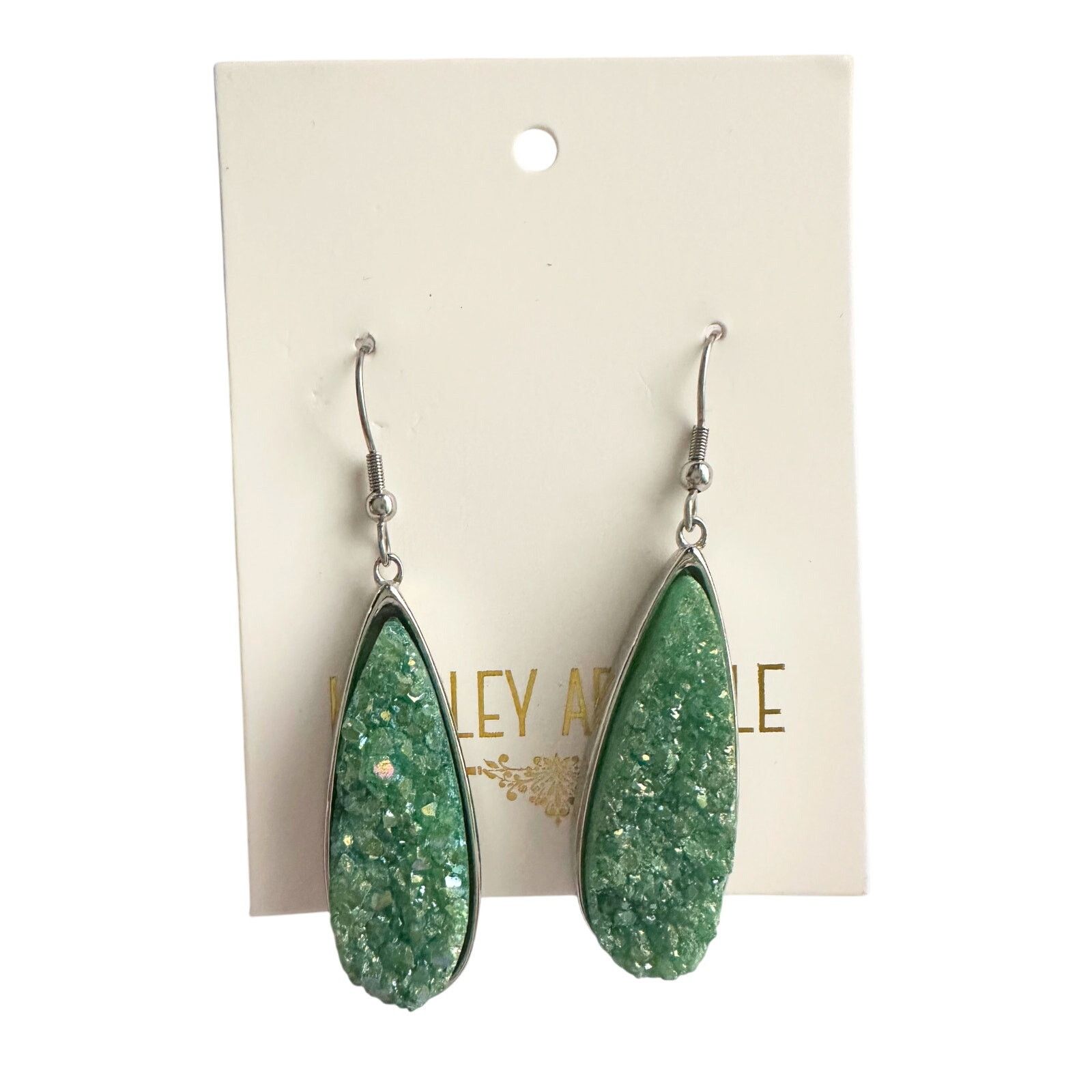 Other Kinsley Armelle Druzy Silver Jade Quartz Drop Earrings Size ONE SIZE - 3 Thumbnail