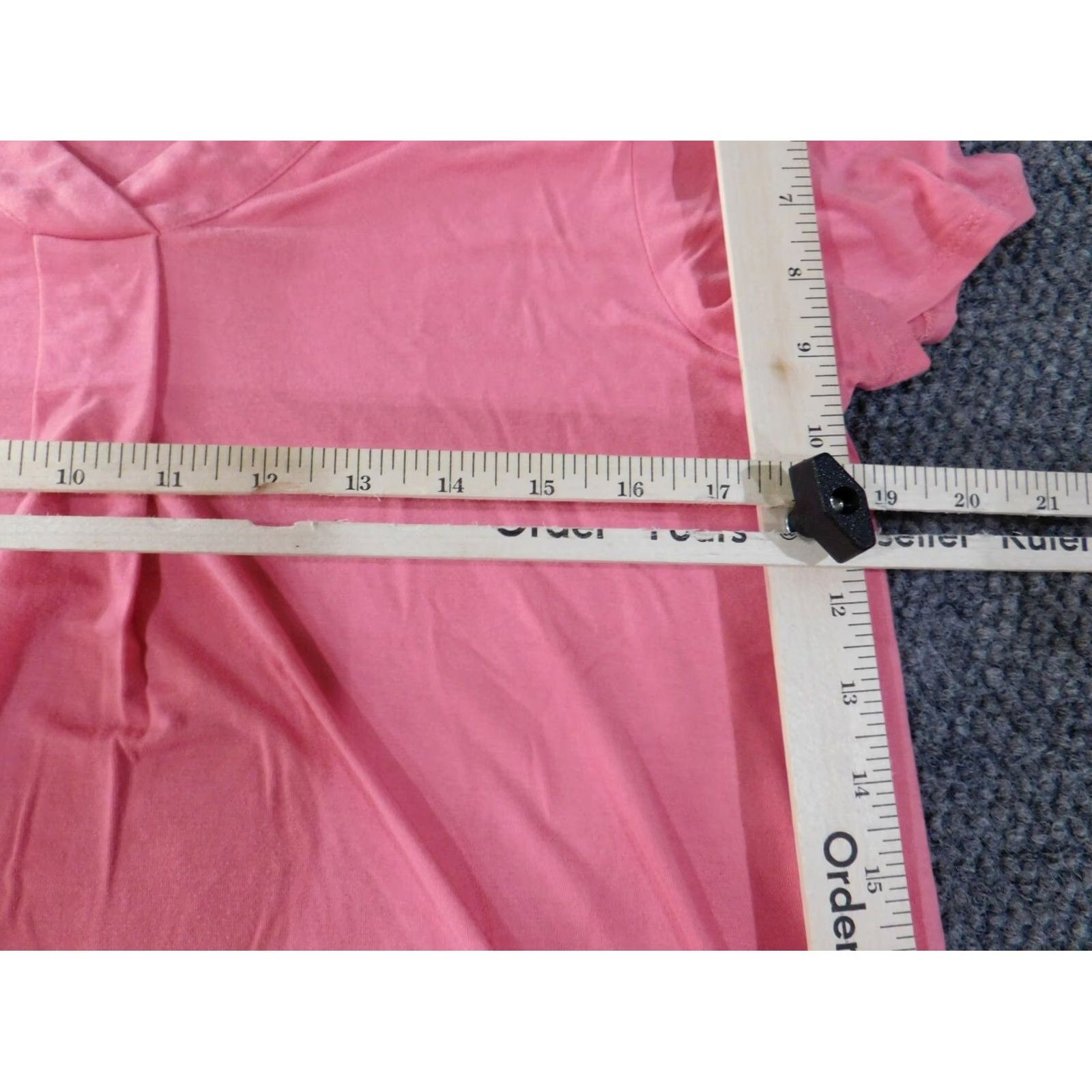 Vintage Laurie Felt Pink V-Neck Pullover Blouse Womens Size 12 Rayon Stretch Casual Short Sleeve Classic 12 Size XL / US 12-14 / IT 48-50 - 5 Thumbnail