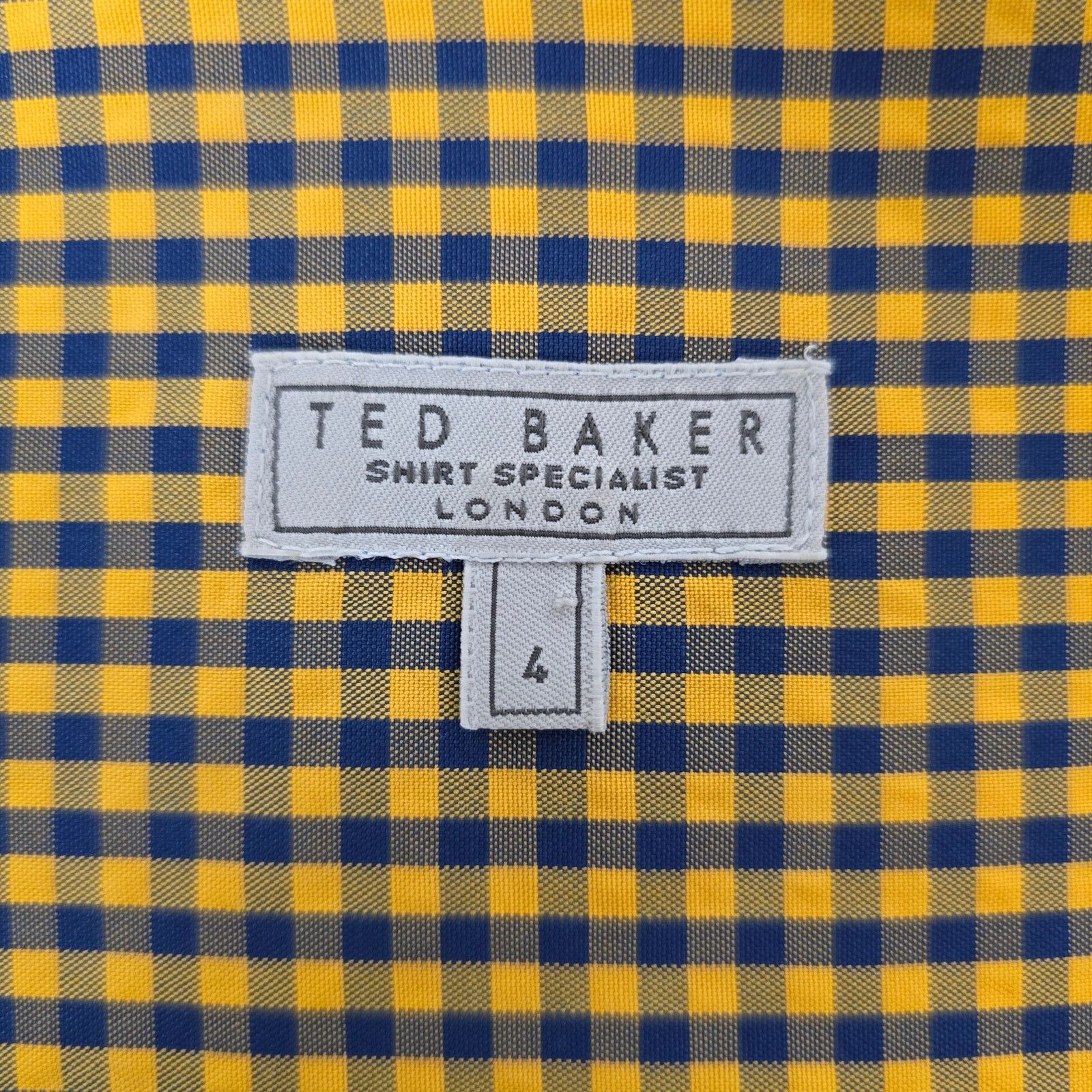 Ted Baker × Vintage TED BAKER London Men Shirt Check Size 4 L/XL Short sleeve Size US L / EU 52-54 / 3 - 13 Thumbnail