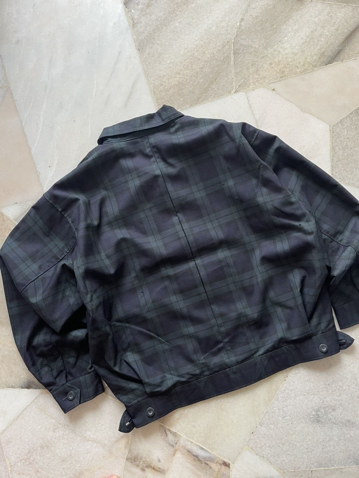 Issey Miyake 70s Issey Miyake Studio Plaid Crop Wool Jacket A1 Size US L / EU 52-54 / 3 - 5 Thumbnail