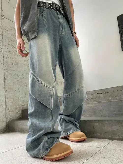 Jean Kiuchi x Kato Vintage Washed Retro Wide Leg Y2k Denim Jeans Size US 32 / EU 48 - 5 Thumbnail