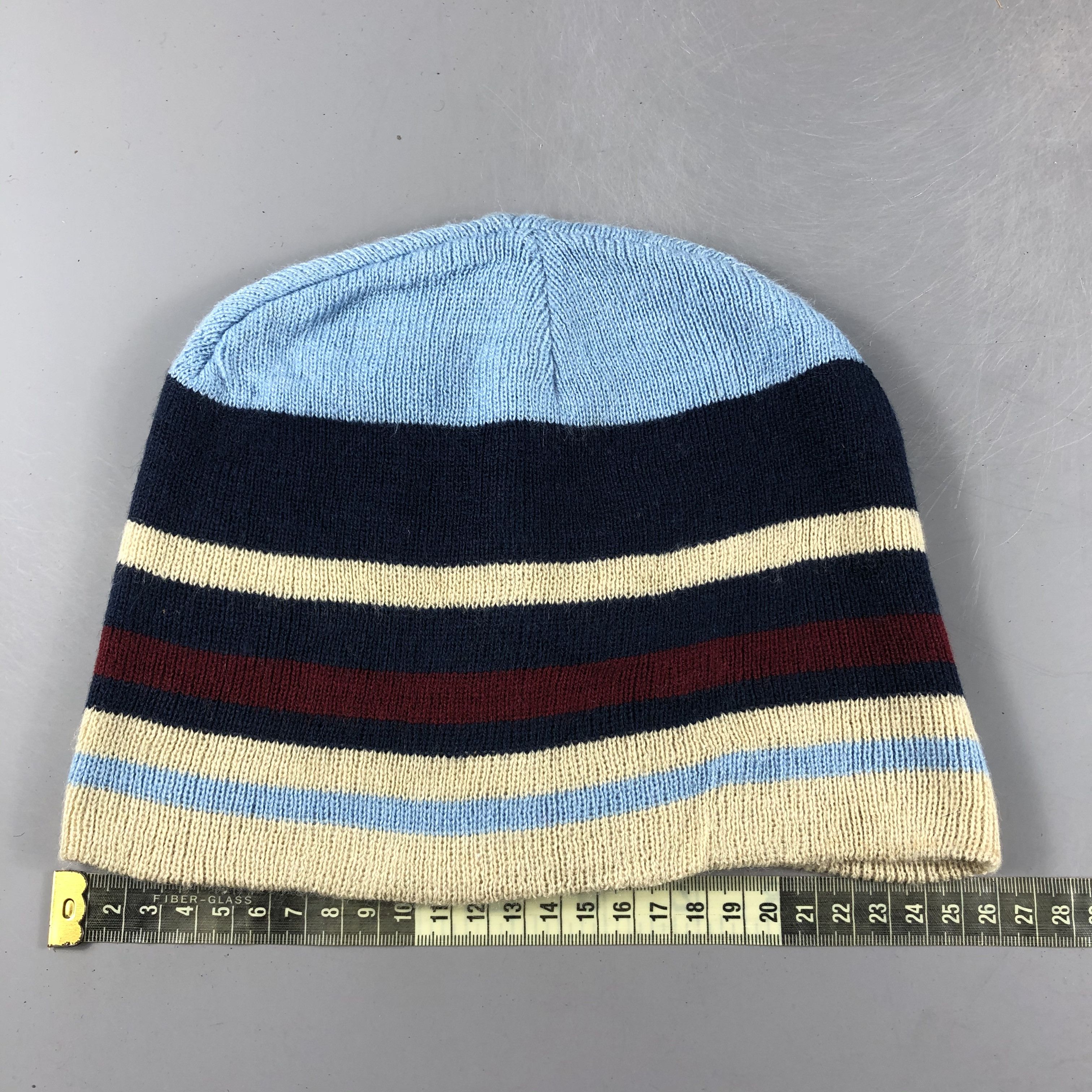 Japanese Brand × Vintage Unknown Stripe Minimalist Beanie Snow Hat Snow Cap -D042 Size ONE SIZE - 3 Thumbnail