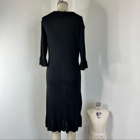 Joseph × Vintage JOSEPH Tricot X Miss Deanna Knit Ruffle V Neck Dress Size M / US 6-8 / IT 42-44 - 6 Thumbnail