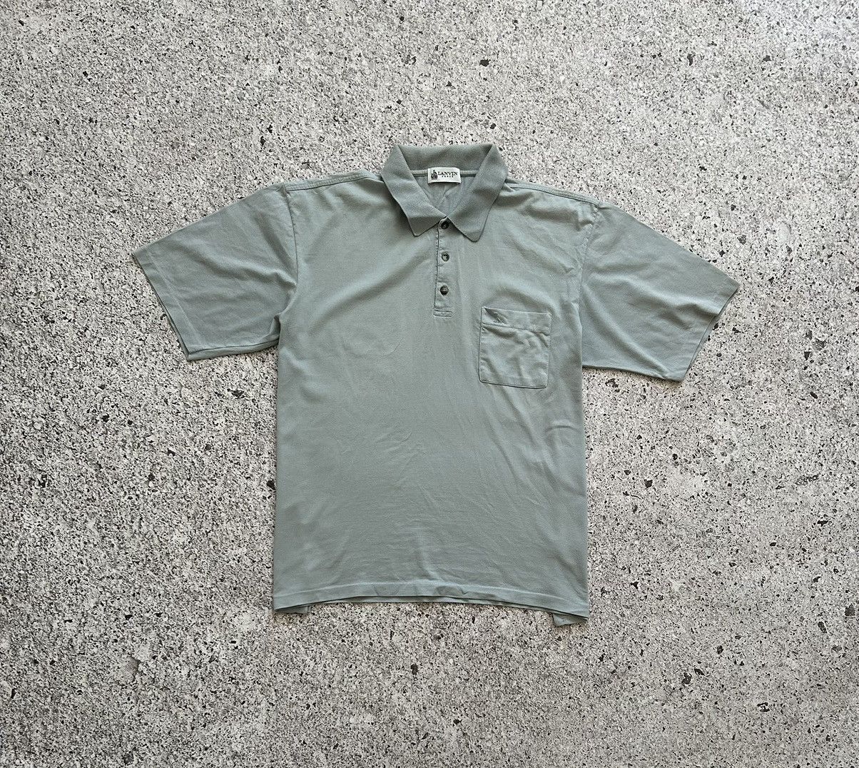 Designer × Lanvin Rare Luxury Lanvin Paris Retro Polo T-Shirt Size US XL / EU 56 / 4 - 2 Thumbnail