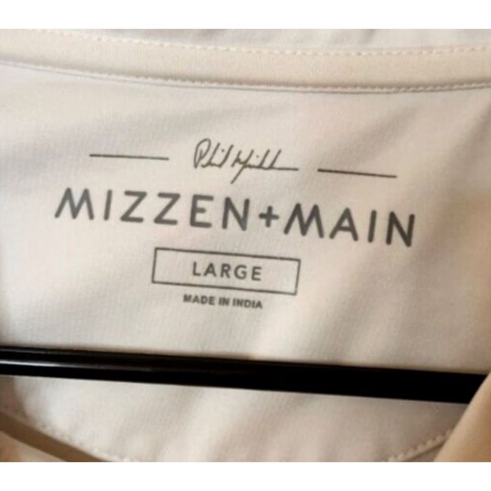 Mizzen+Main Mizzen+Main Polo Shirt Mens L Golf Short Sleeve Stretch White Size US L / EU 52-54 / 3 - 8 Thumbnail