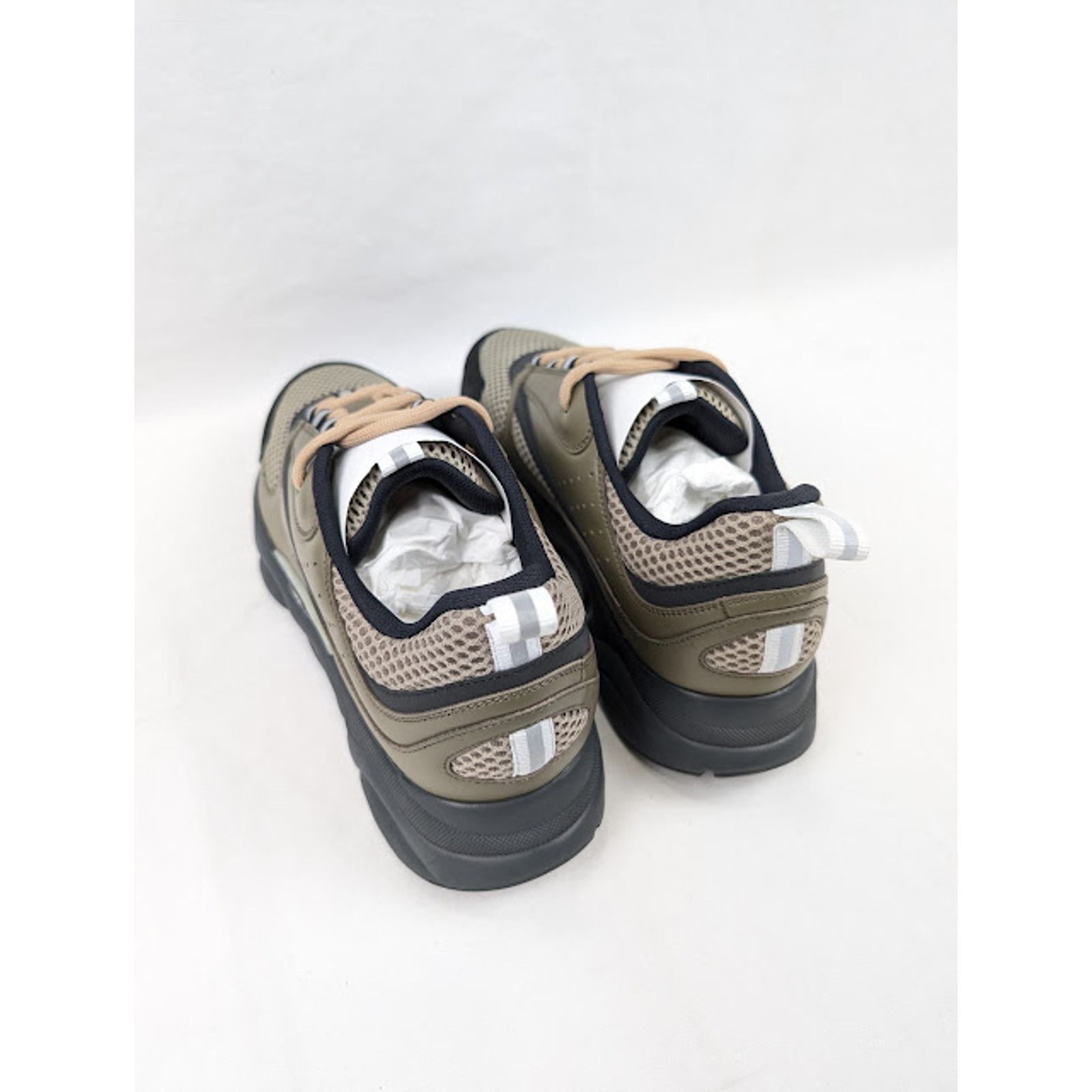 Dior o1rshd1 B22 Calfskin Mesh Sneakers in Khaki Size US 13 / EU 46 - 19 Thumbnail