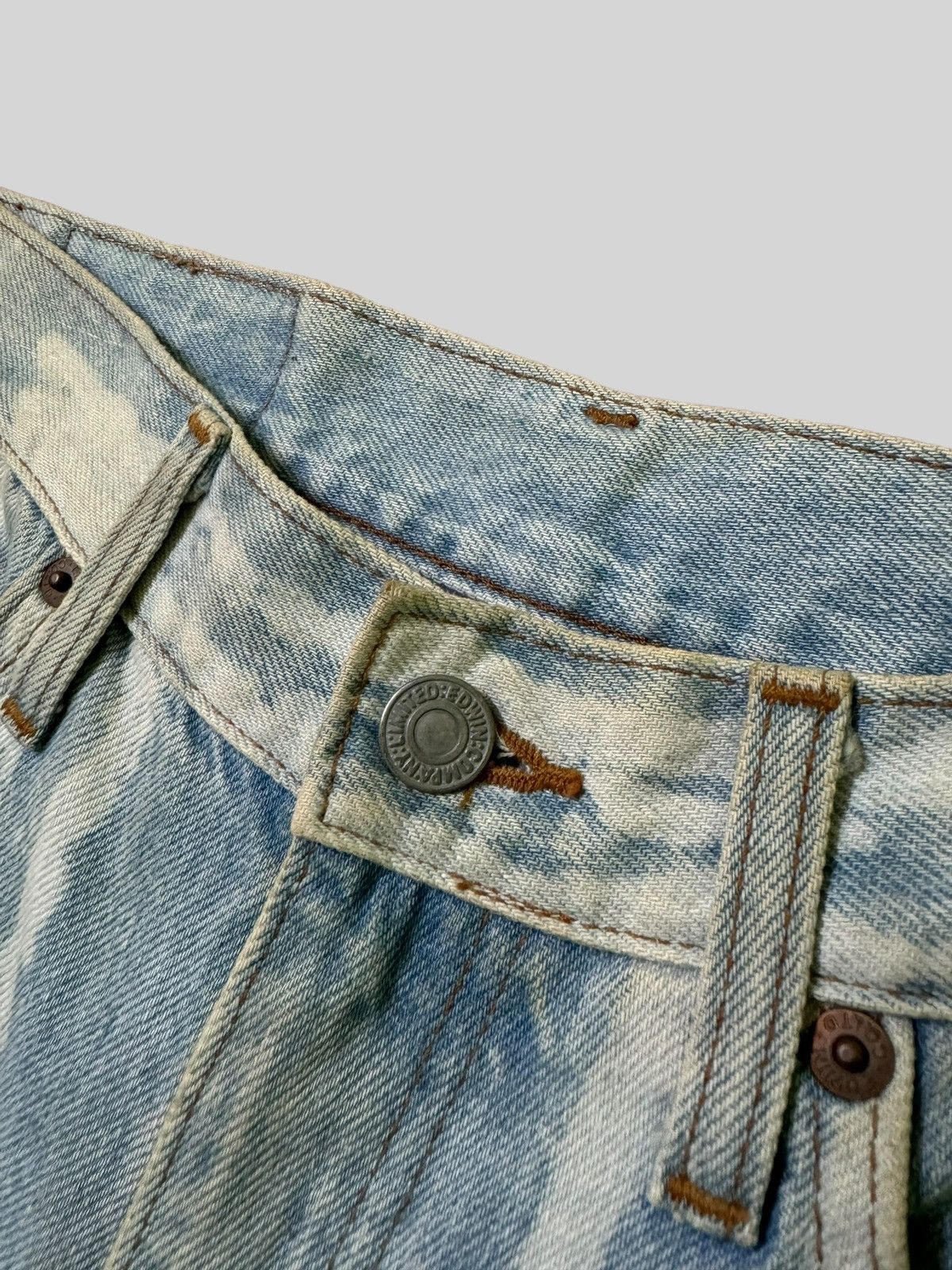 Edwin × If Six Was Nine × Vintage Vintage Edwin Acid Wash Flare Jeans Size US 27 - 7 Thumbnail