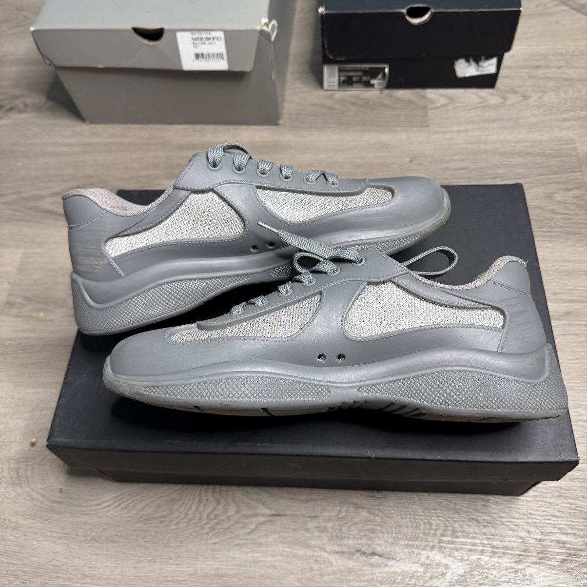 Prada Prada America’s Cup Sneaker Soft Rubber Steel Grey Size US 8 / EU 41 - 5 Thumbnail