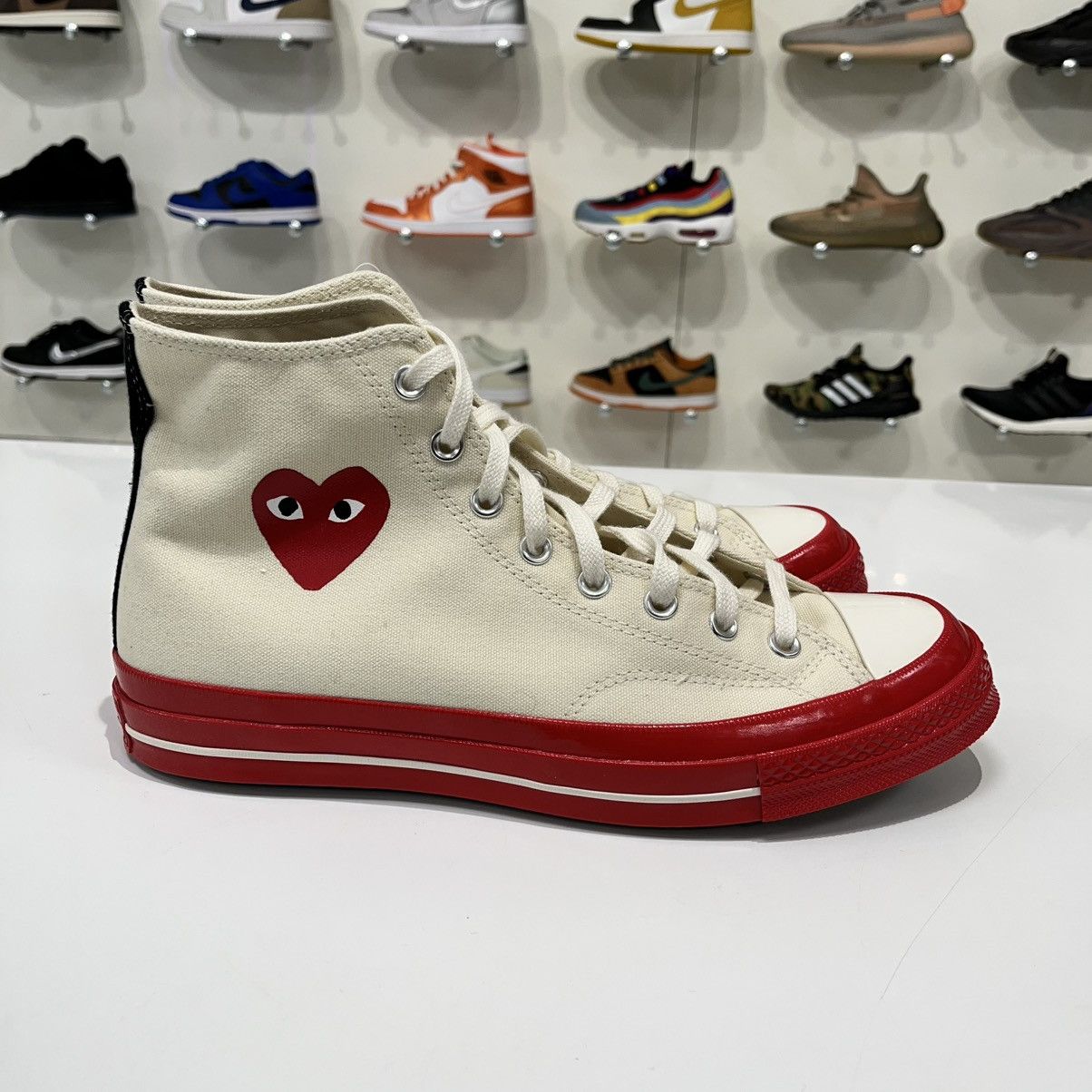 Comme des Garcons × Converse Converse Chuck Taylor All Star 70 Hi x CDG Play Red Midsole Size US 11 / EU 44 - 6 Thumbnail
