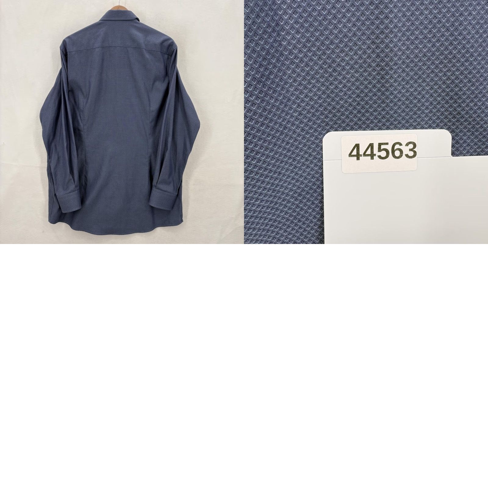 Eton Eton Shirt Mens XL Blue Contemporary Dress Shirt 100% Cotton Pattern Geometric Business Professional Mens XL Blue Dress Shirt Size 46R - 9 Thumbnail